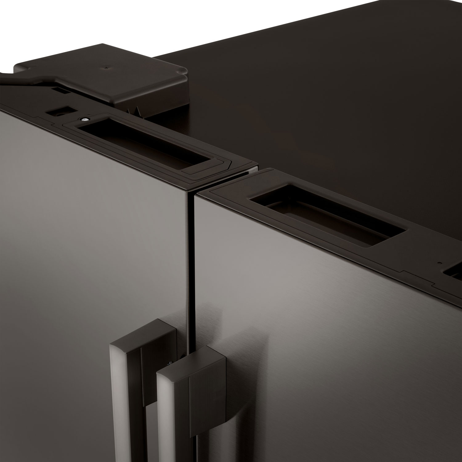 Réfrigérateur à deux portes 25,1 pi³ 36 po avec distributeur d'eau et de glaçons de LG - Acier inoxydable noir