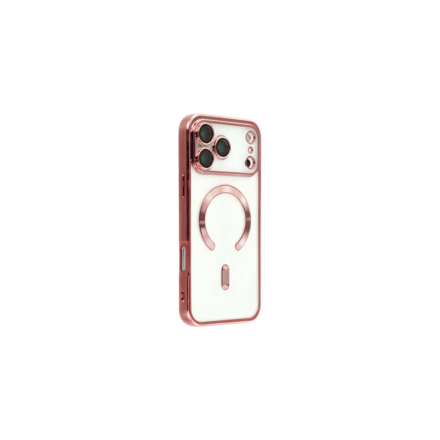 [CS] Étui magnétique en TPU hybride MagSafe Couverture arrière pour iPhone 17 Pro, rose doré