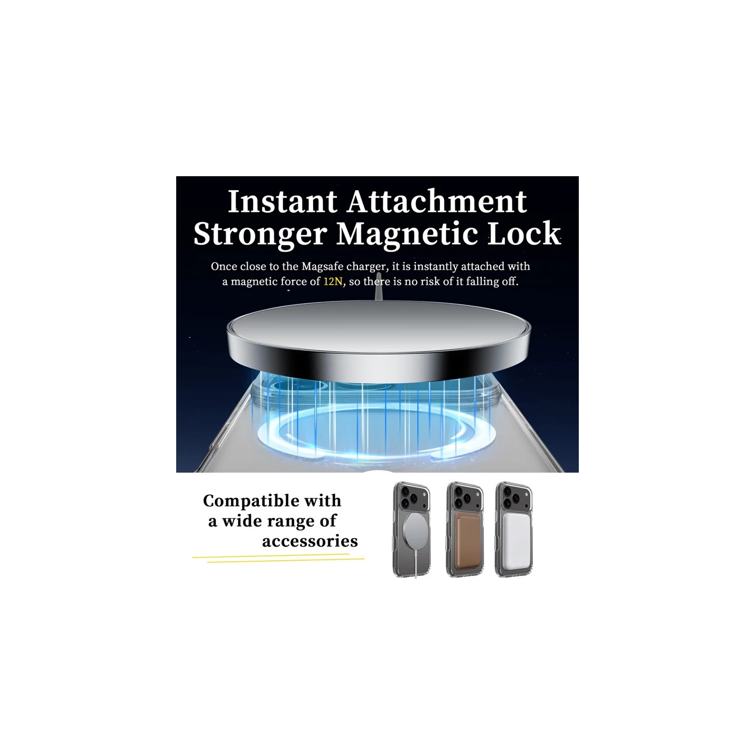 [CS] Étui magnétique en TPU hybride MagSafe Couverture arrière pour iPhone 17 Pro, rose doré