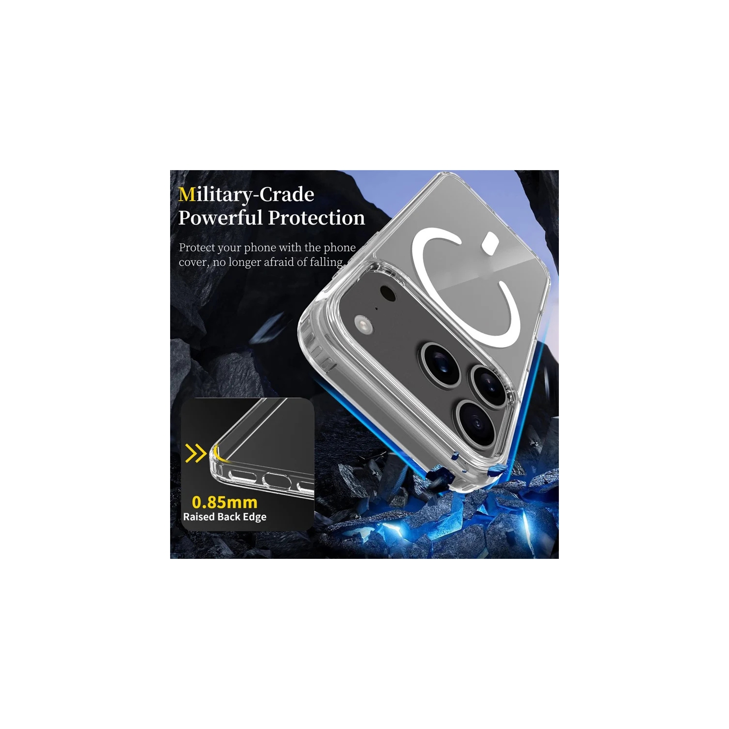 [CS] Étui magnétique en TPU hybride avec MagSafe pour iPhone 17 Pro, doré