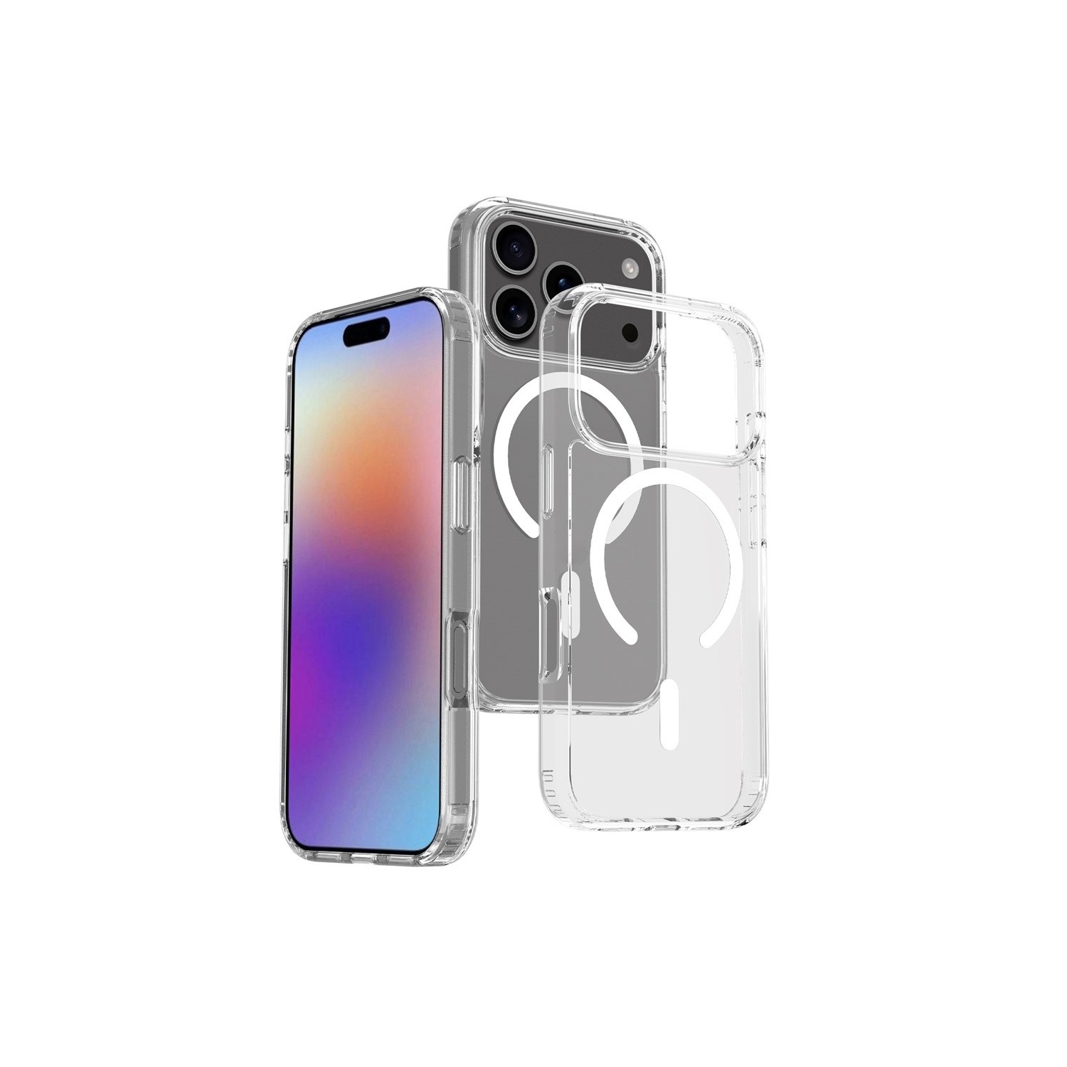 [CS] Hybrid TPU Magnetic MagSafe Case Back Cover for iPhone 17 Pro, Clear