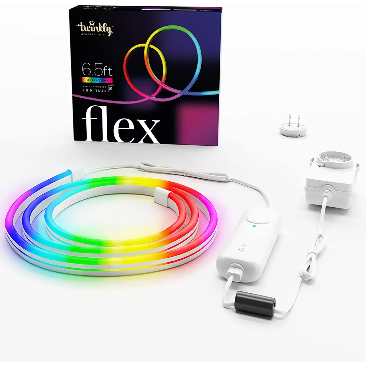 Twinkly Flex App-Controlled Flexible Light Tube RGB 16 Mil Colors 6.5'
