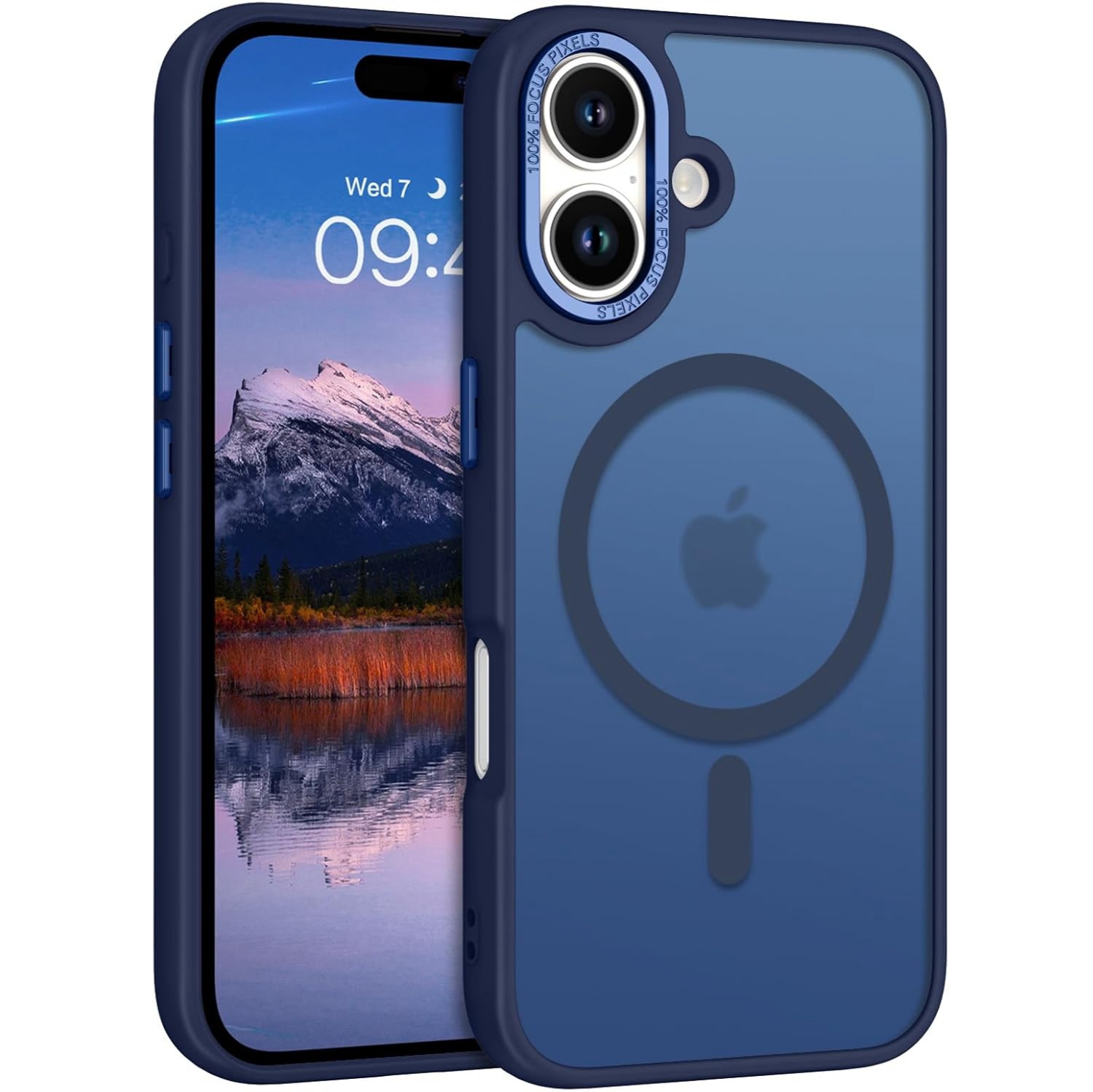 [CS] Étui magnétique en silicone mat avec MagSafe pour iPhone 17, bleu marine