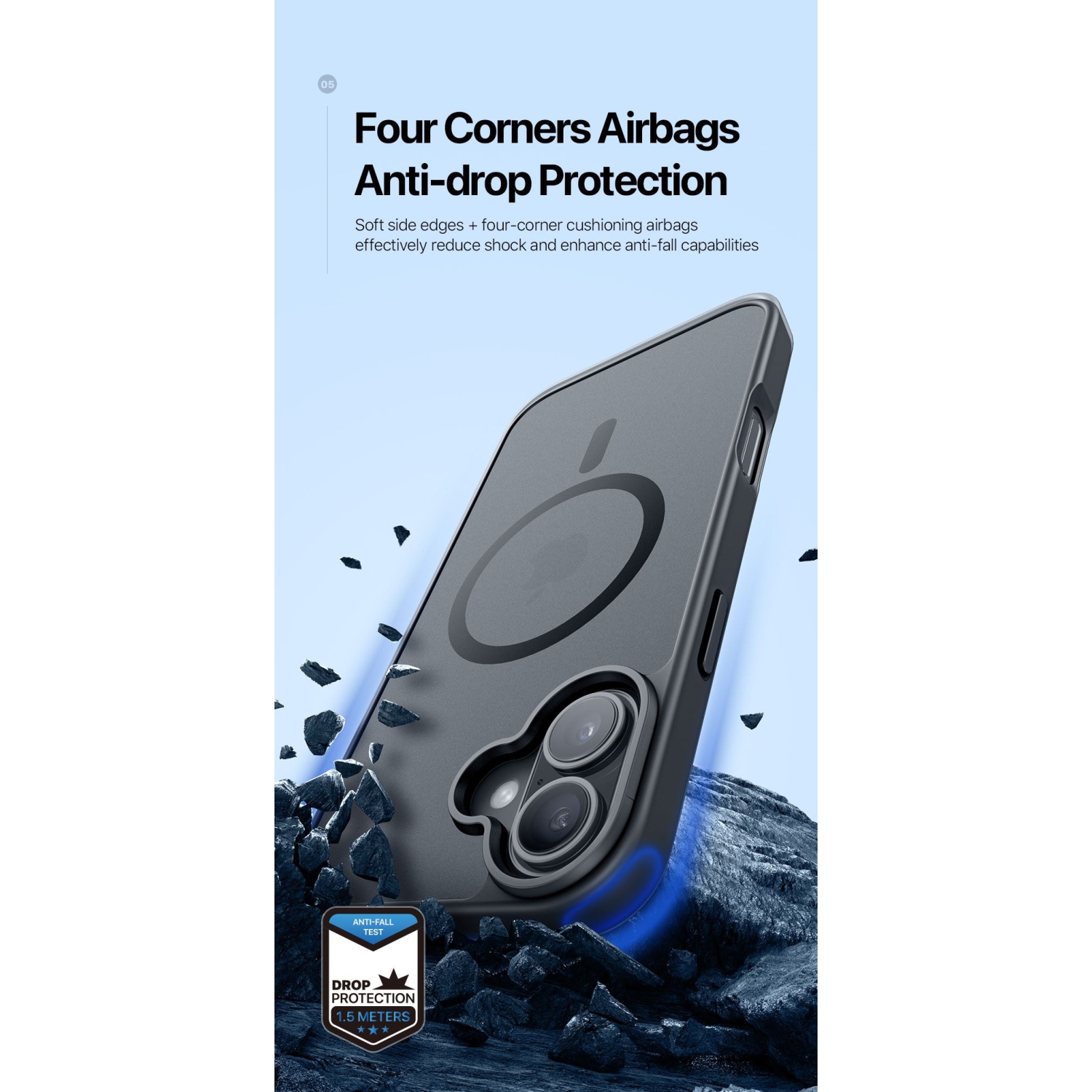 [CS] Matte Silicone Hybrid Magnetic MagSafe Case Cover for iPhone 17, Light Purple