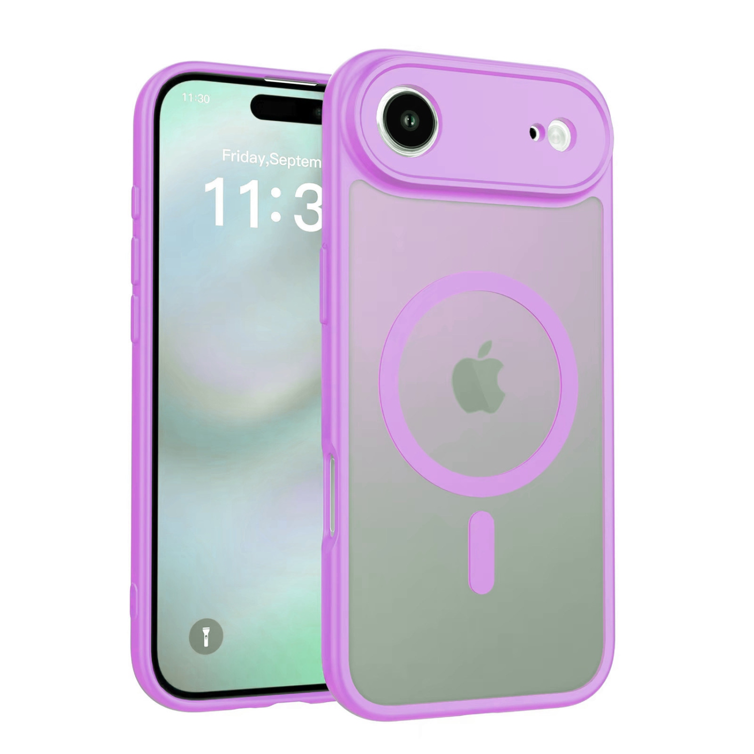 [CS] Matte Silicone Hybrid Magnetic MagSafe Case Cover for iPhone 17 Air, Light Purple