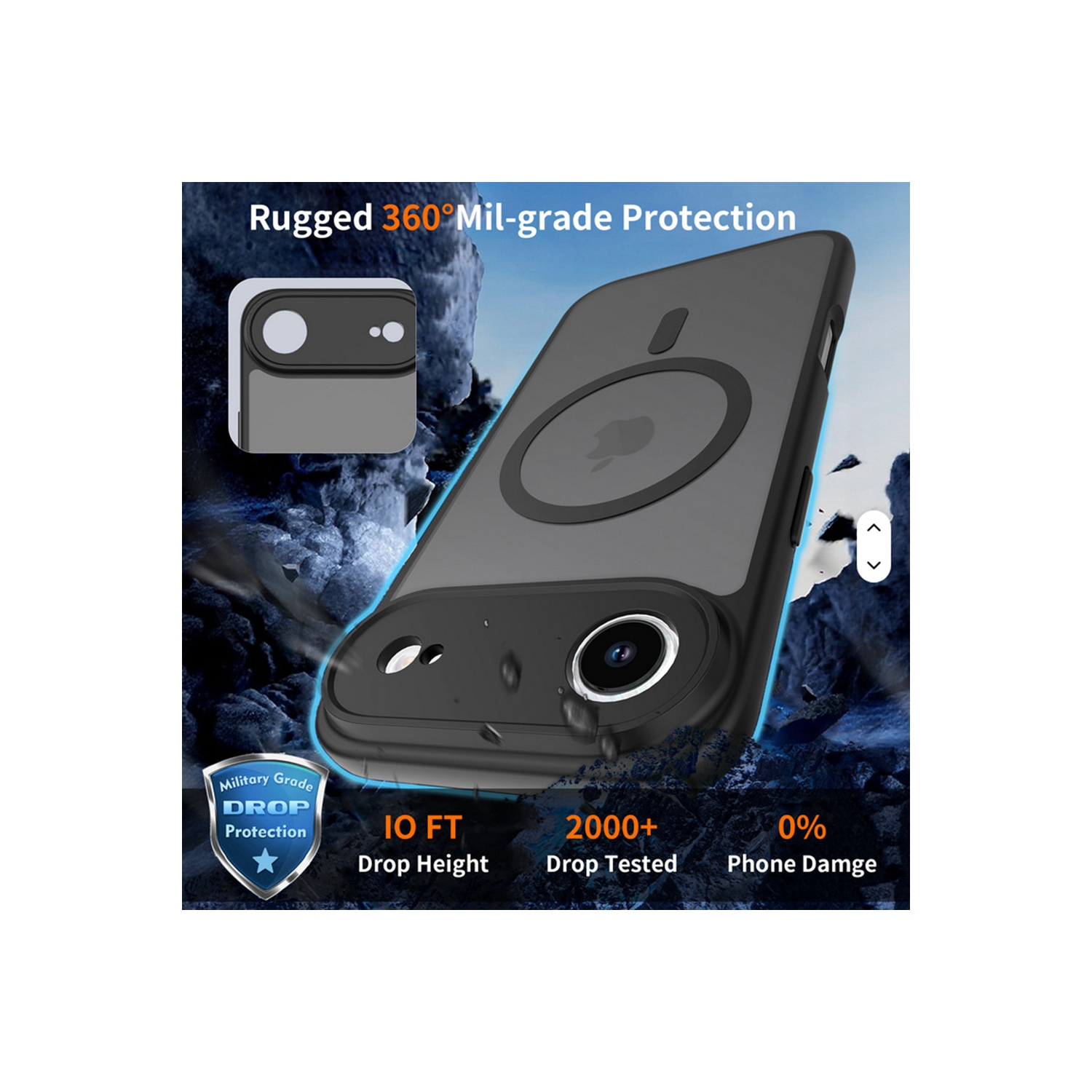 [CS] Matte Silicone Hybrid Magnetic MagSafe Case Cover for iPhone 17 Air, Light Purple