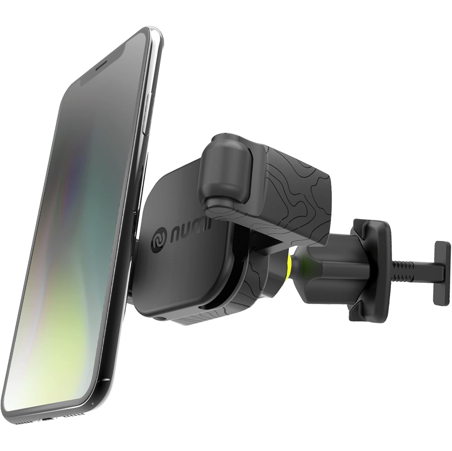 Numi Air Dock Vent - Car Vent Phone Mount with Cable Management and Sticky Pad - Easy Access Car Phone Holder - No Suction Cups or Adhesives