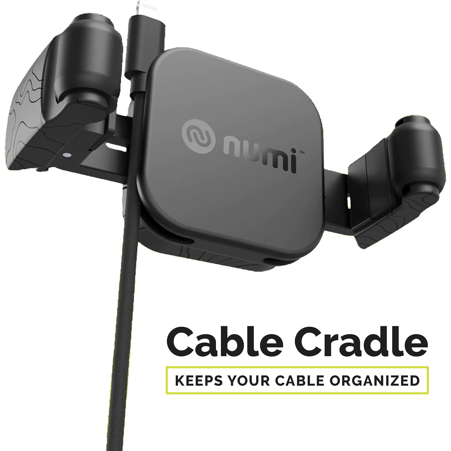 Numi Air Dock Vent - Car Vent Phone Mount with Cable Management and Sticky Pad - Easy Access Car Phone Holder - No Suction Cups or Adhesives