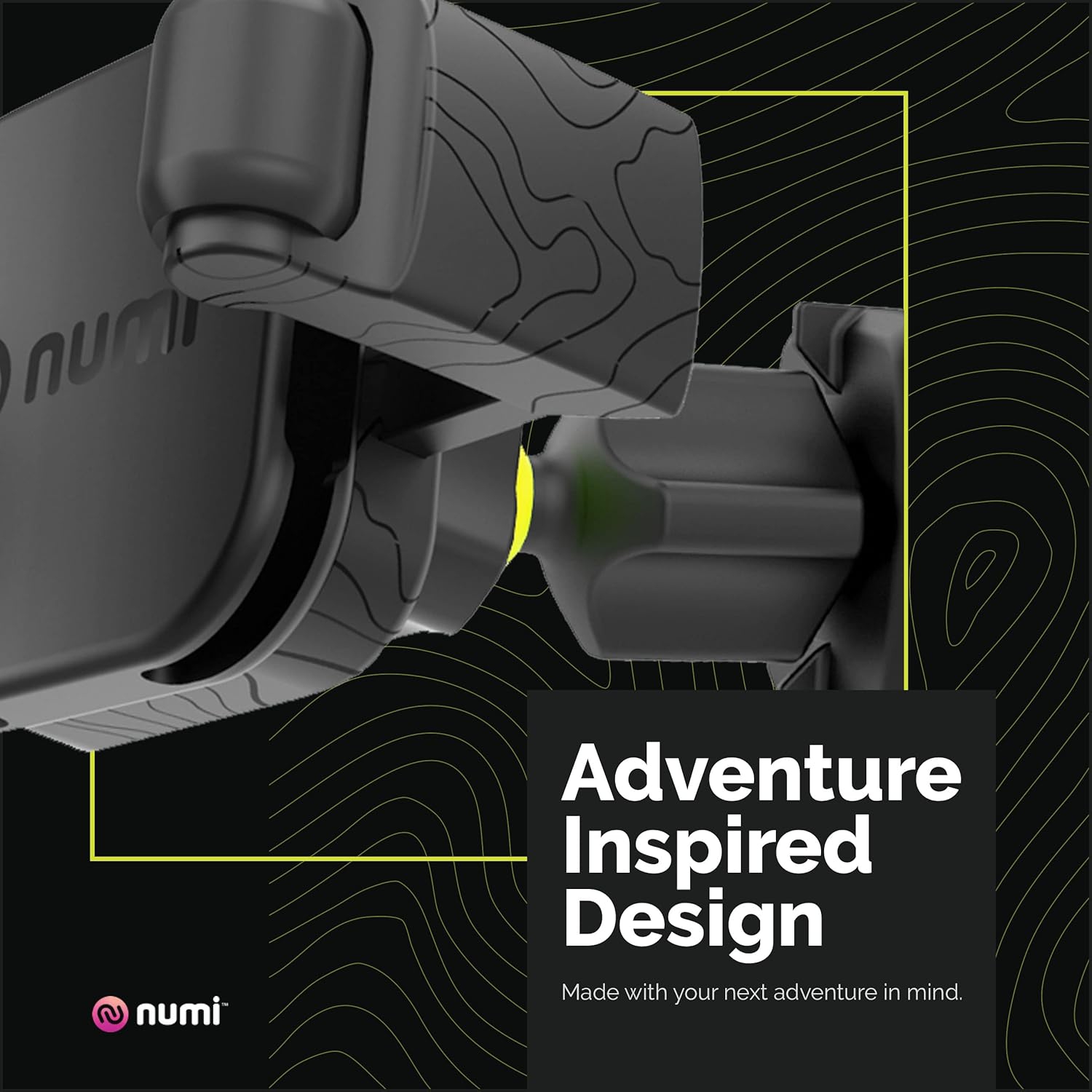 Numi Air Dock Vent - Car Vent Phone Mount with Cable Management and Sticky Pad - Easy Access Car Phone Holder - No Suction Cups or Adhesives