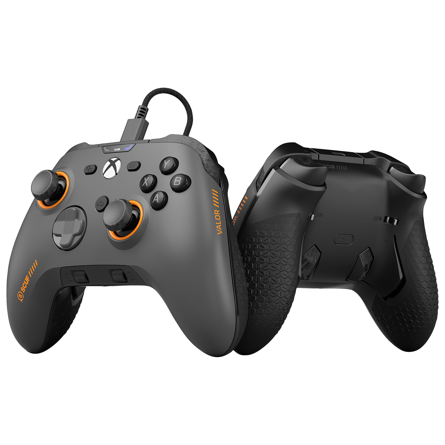 Manette avec fil performante Valor Pro de SCUF pour Xbox Series X|S/Xbox One - Gris acier