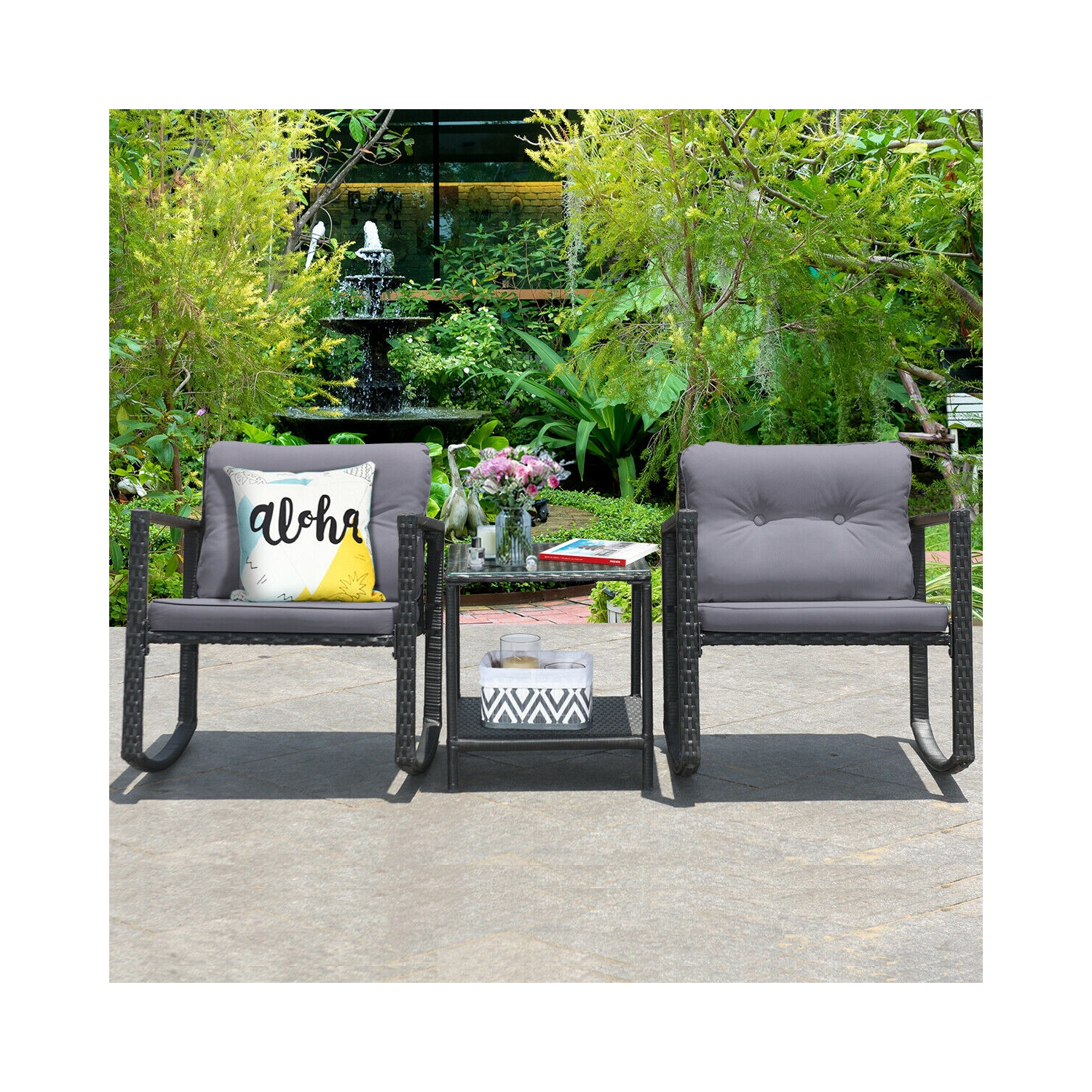 Adjustable height record player table with storage for living room or bedroom