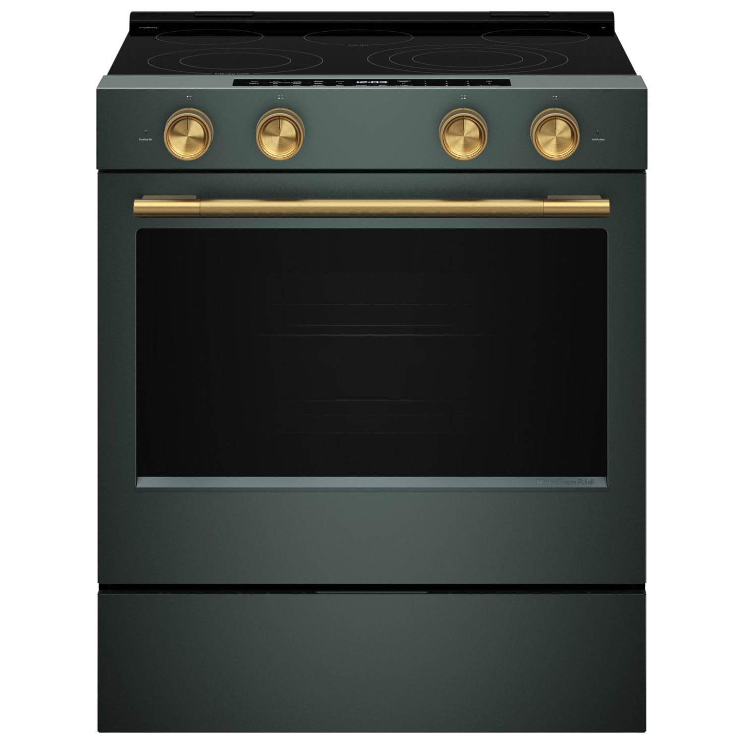 Trousse 5 pièces avec poignée et boutons pour cuisinière électrique encastrable à convection de KitchenAid - Laiton