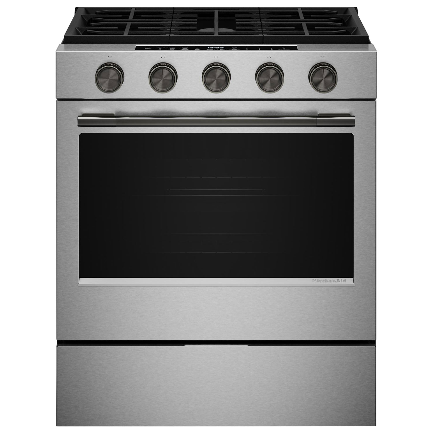 Trousse 6 pièces avec poignée et boutons pour cuisinière électrique encastrable à convection de KitchenAid - Minerai noir