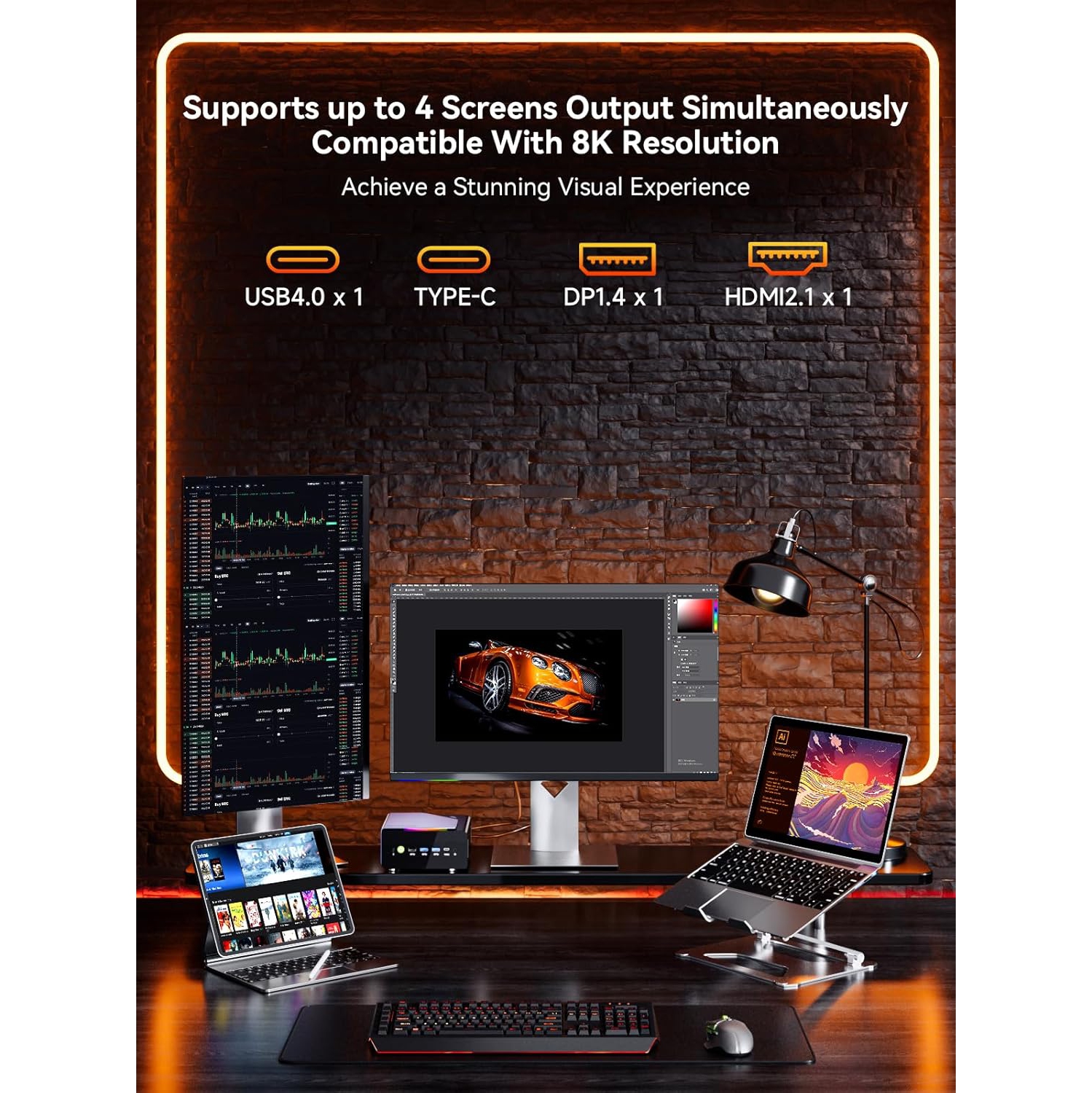 GMKtec K12 Gaming Mini PC Oculink AMD Ryzen 7 H 255 32GB DDR5 RAM 1TB SSD, Desktop Computer Radeon 780M Graphics, 3X M.2 2280 Storage Expansion, Dual