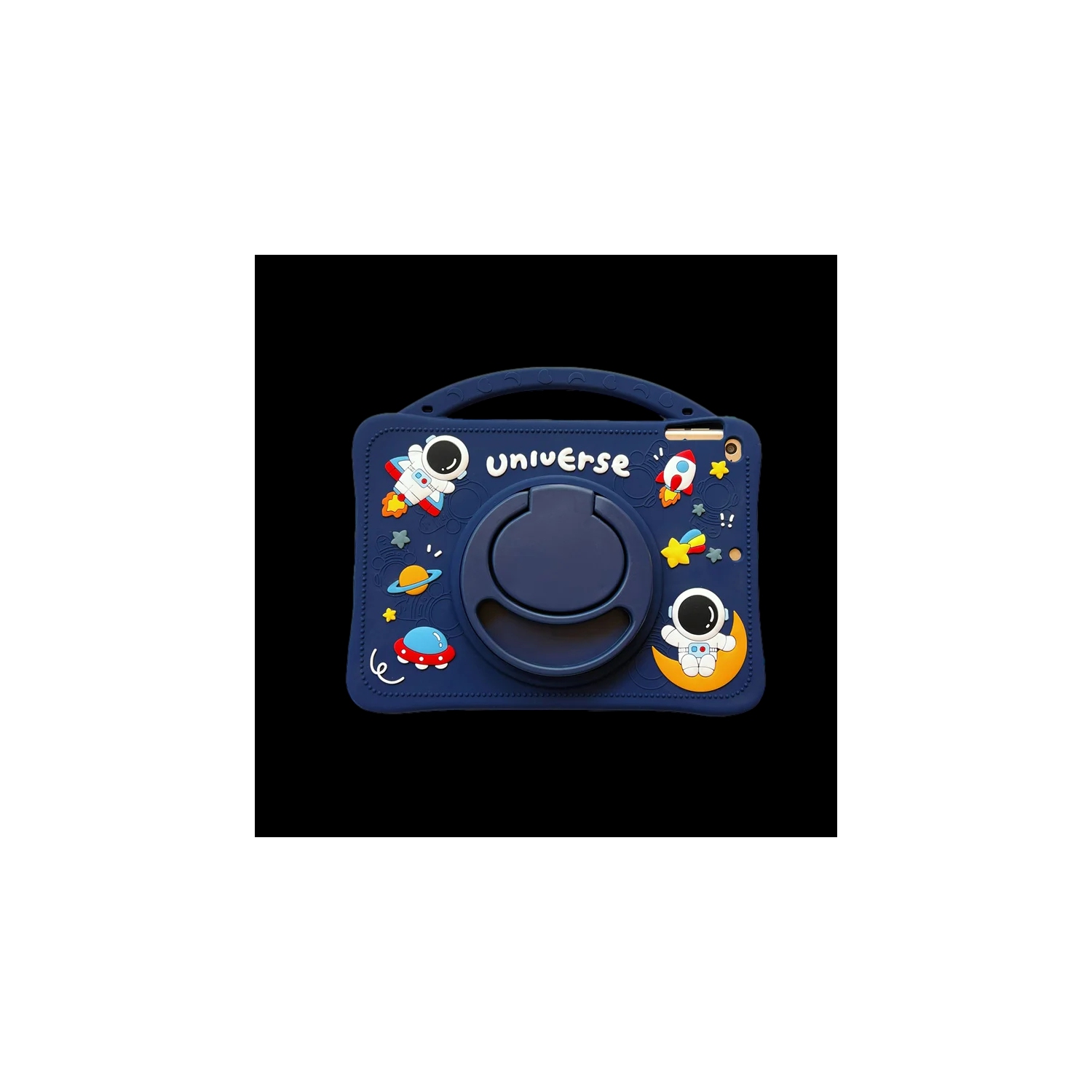 Étui pour iPad 9ᵉ/8ᵉ/7ᵉ - Trois couches de protection contre les chutes avec support rotatif à 360 degrés, dragonne et porte-stylet pour iPad