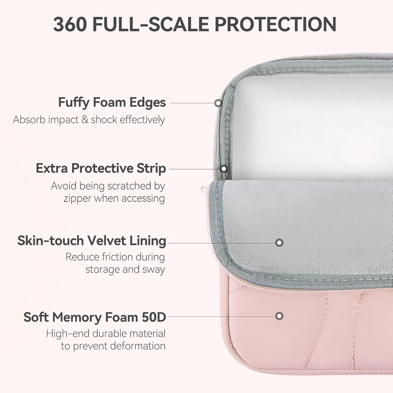 B Puffer Tote Bag for Women Lightweight Nylon Puffy Quilted Carryall Hobo Shoulder Purse 13in Pink