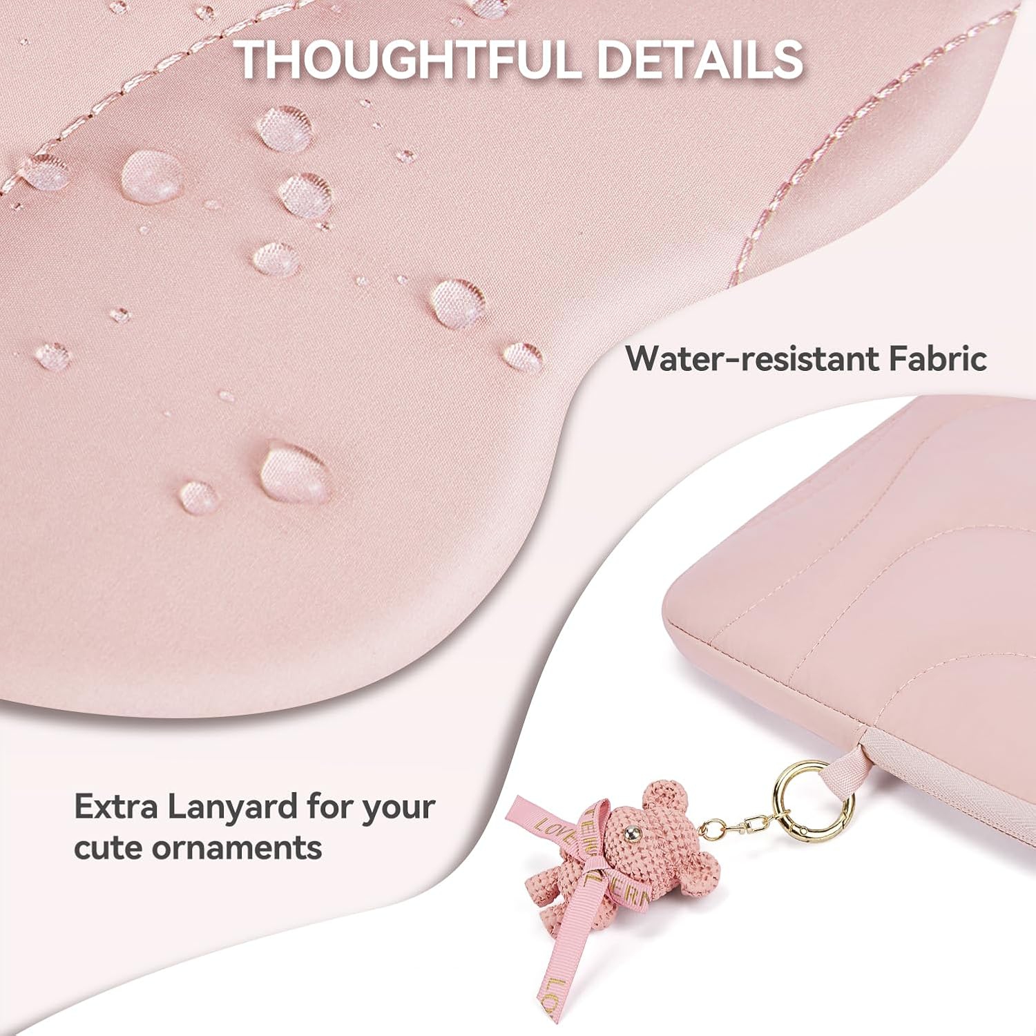 B Puffer Tote Bag for Women Lightweight Nylon Puffy Quilted Carryall Hobo Shoulder Purse 13in Pink