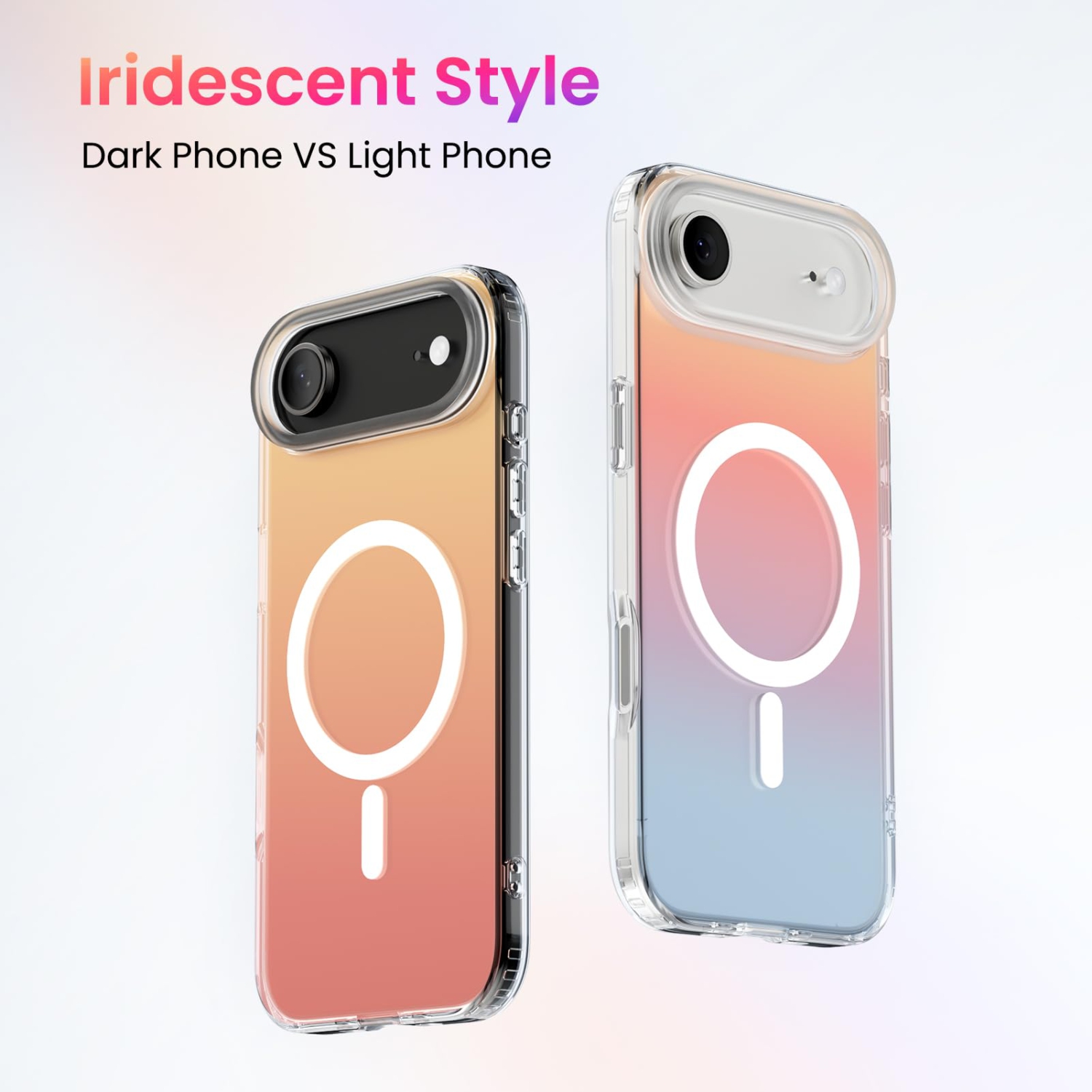 ORNARTO for iPhone Air Case,[Compatible with MagSafe],Holographic Iridescent Magnetic Cover,Shockproof Protective Rainbow Phone Case for iPhone Air