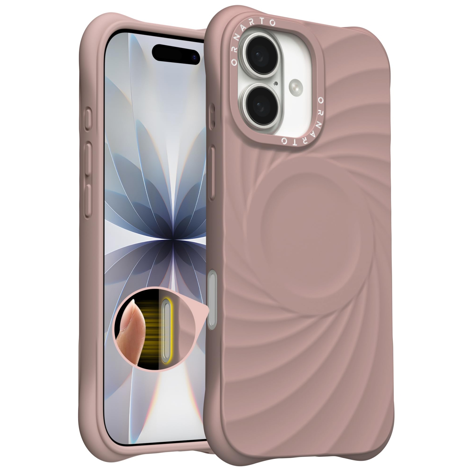 Ornarto Vortuxe pour iPhone 17, [compatible avec MagSafe/2X protection de qualité militaire contre les chutes], étui de téléphone en silicone liquide