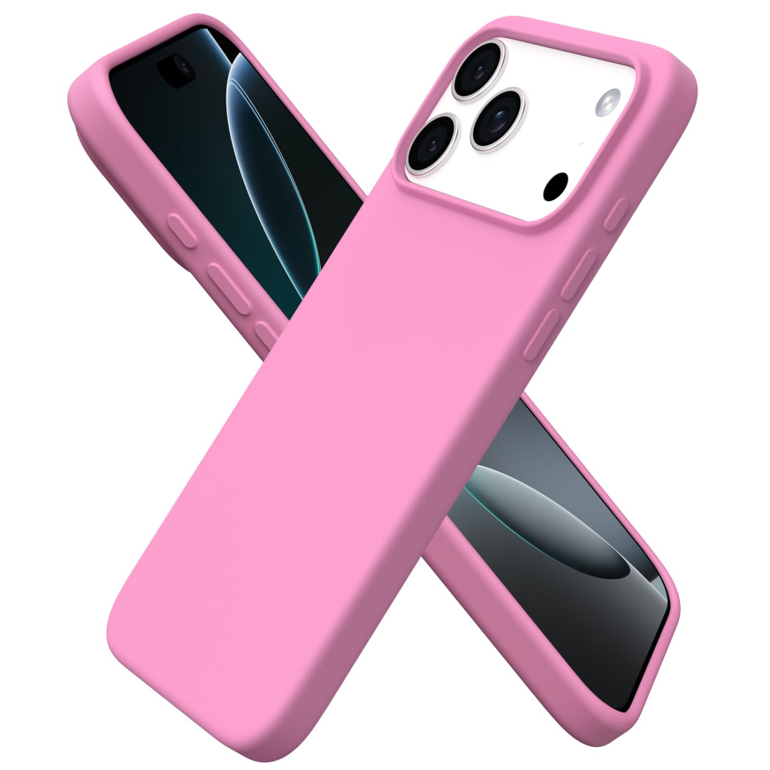 ORNARTO Compatible avec l'étui pour iPhone 17 Pro Max, étui protecteur mince en silicone liquide antichoc pour téléphone 6,9&nbsp;po avec doublure en