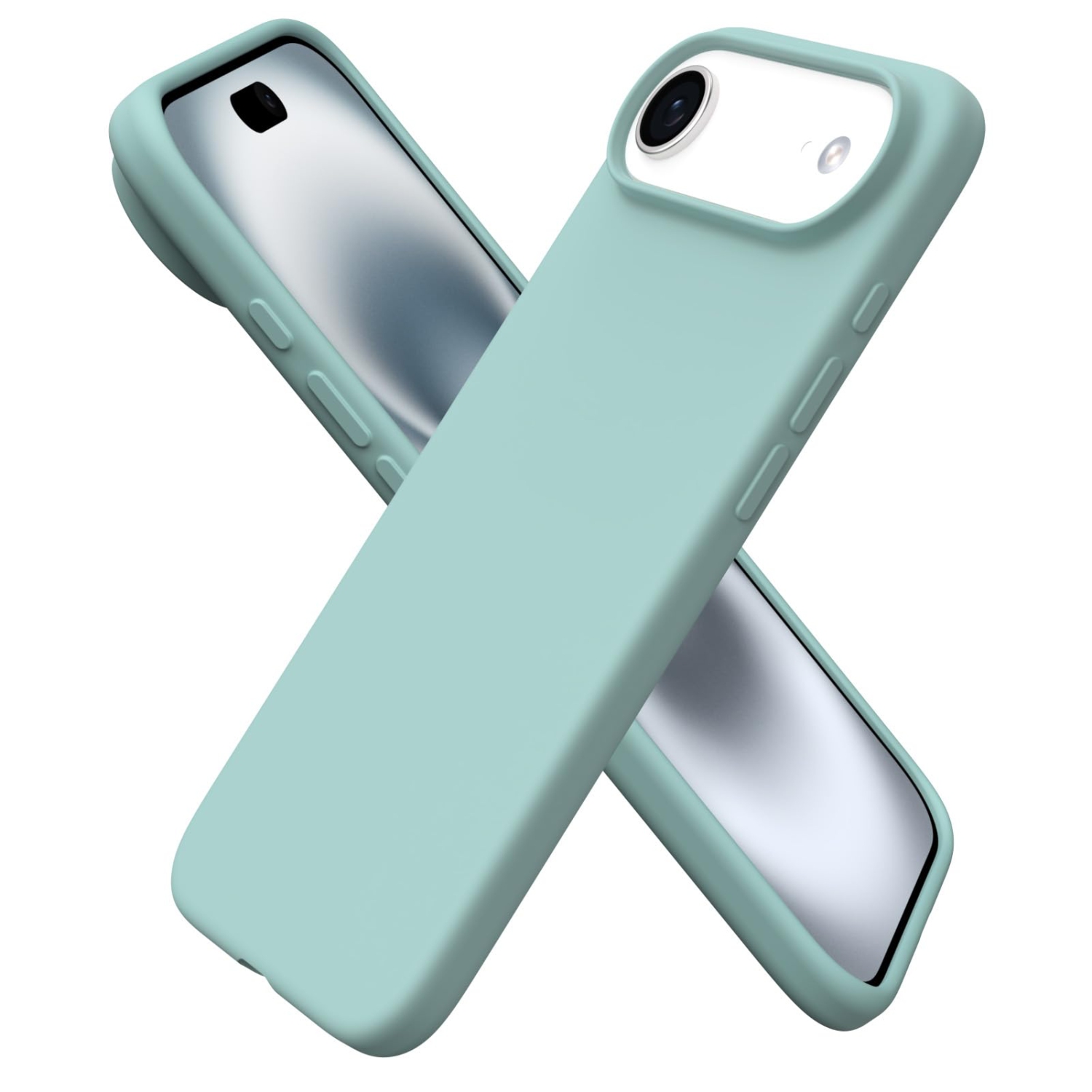 ORNARTO Compatible with iPhone Air Case,Slim Liquid Silicone 3 Layers Soft Gel Rubber Shockproof Protective Phone Case 6.5" with Anti-Scratch