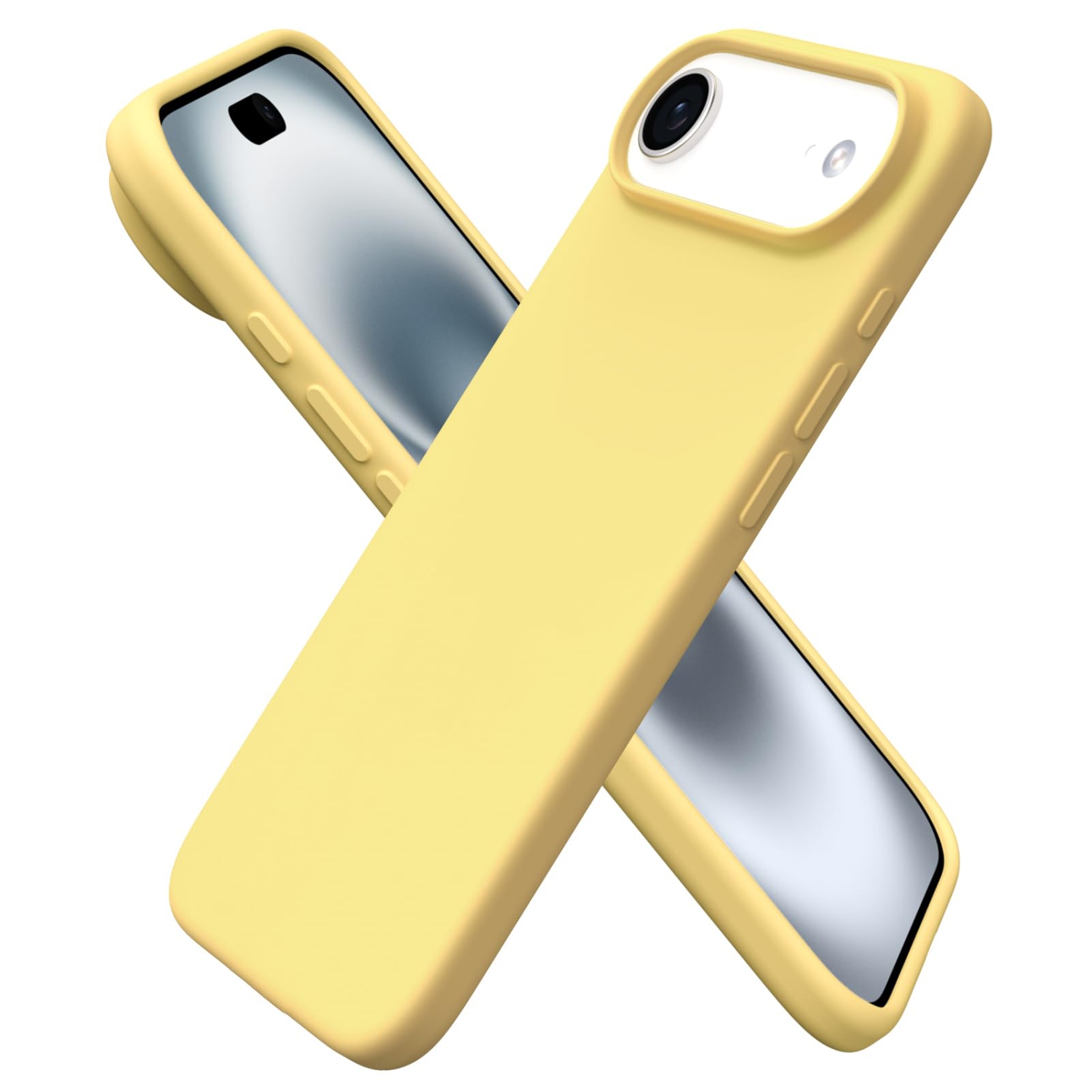 ORNARTO Compatible with iPhone Air Case,Slim Liquid Silicone 3 Layers Soft Gel Rubber Shockproof Protective Phone Case 6.5" with Anti-Scratch