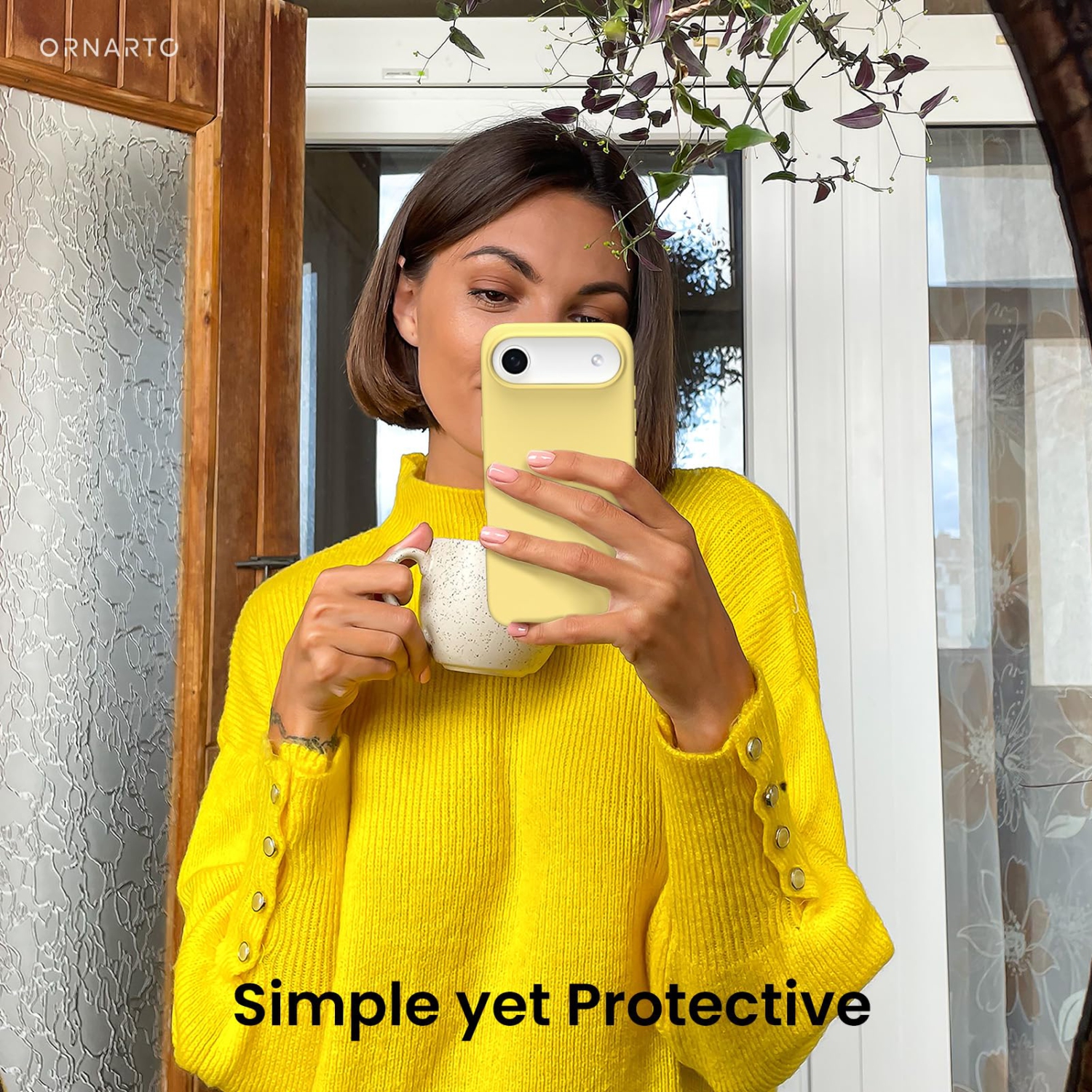 ORNARTO Compatible with iPhone Air Case,Slim Liquid Silicone 3 Layers Soft Gel Rubber Shockproof Protective Phone Case 6.5" with Anti-Scratch