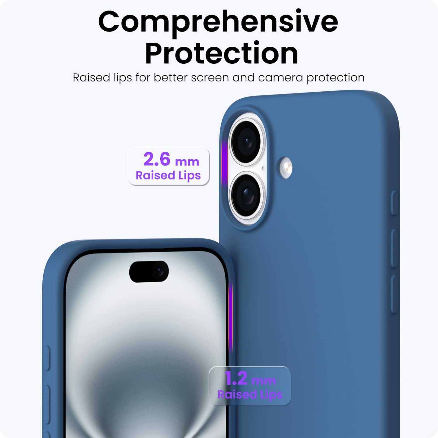 ORNARTO Compatible with iPhone 17 Case,Slim Liquid Silicone Shockproof Protective Phone Case for iPhone 17 6.3" with Anti-Scratch Microfiber