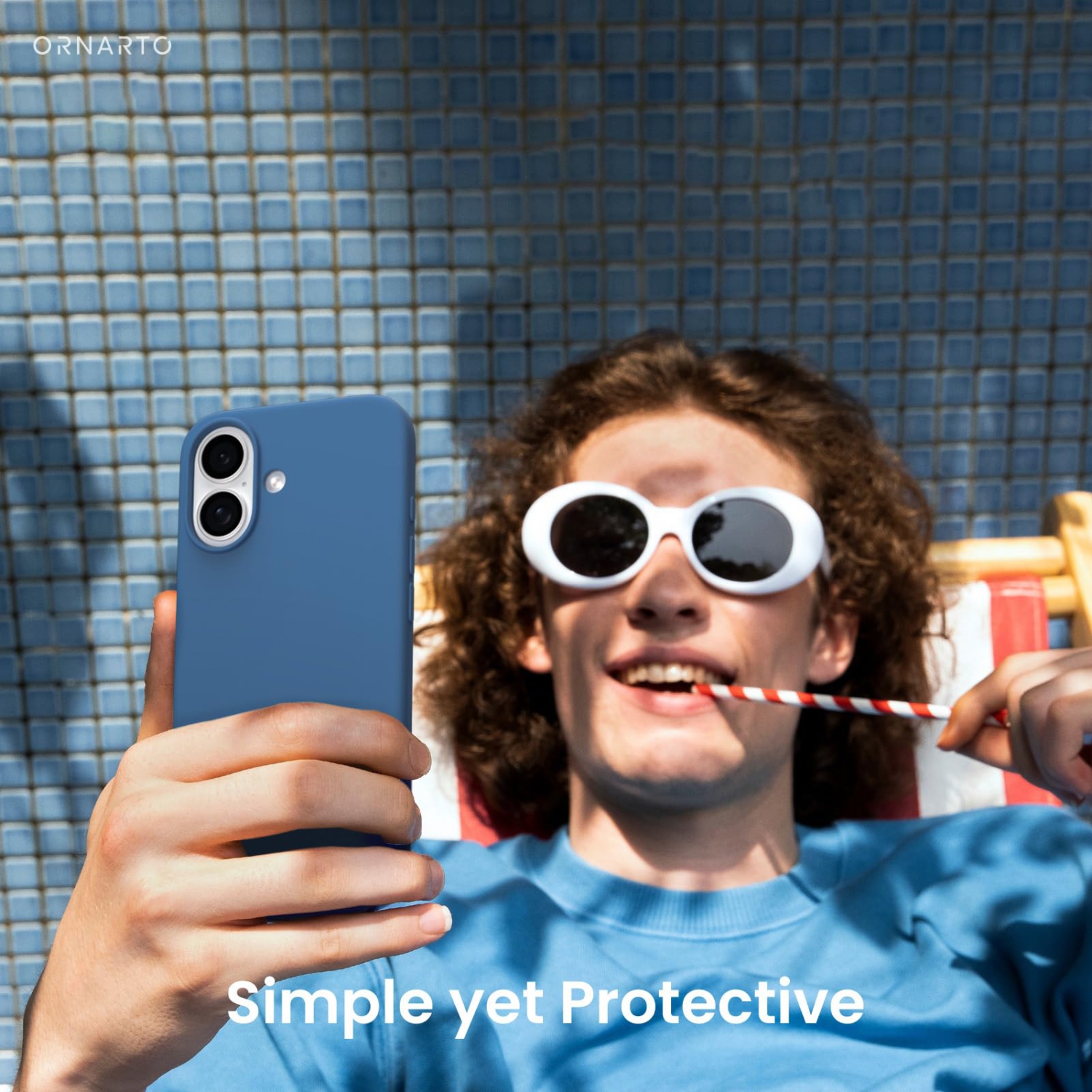 ORNARTO Compatible with iPhone 17 Case,Slim Liquid Silicone Shockproof Protective Phone Case for iPhone 17 6.3" with Anti-Scratch Microfiber