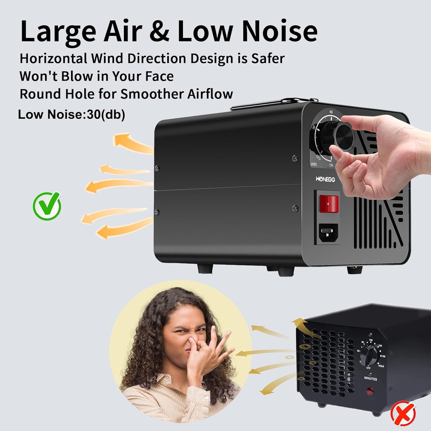 40g/h Multifunctional Ozone Air Disinfector - Removes formaldehyde, odors, and sterilizes, suitable for spaces up to 200m³, suitable for farms,