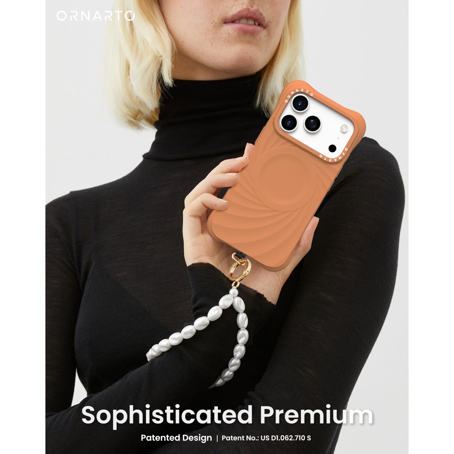 ORNARTO Vortuxe for iPhone 17 Pro Case, [Compatible with MagSafe], Shockproof Liquid Silicone Phone Case Cover for iPhone 17 Pro 6.3inch-Autumn Orange