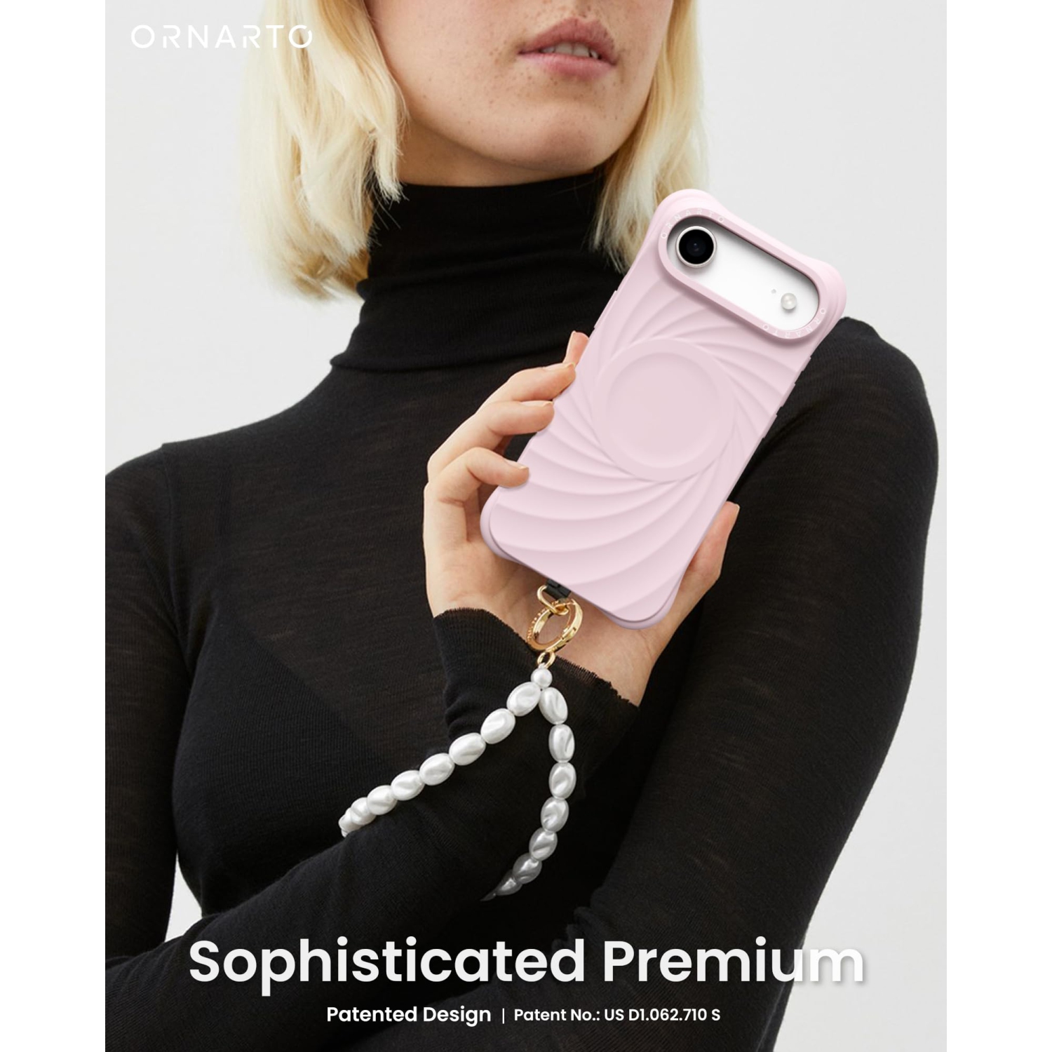 ORNARTO Vortuxe for iPhone 17 Air Case, [Compatible with MagSafe], Shockproof Liquid Silicone Phone Case Cover for iPhone 17 Air 6.5inch-Chalk Pink