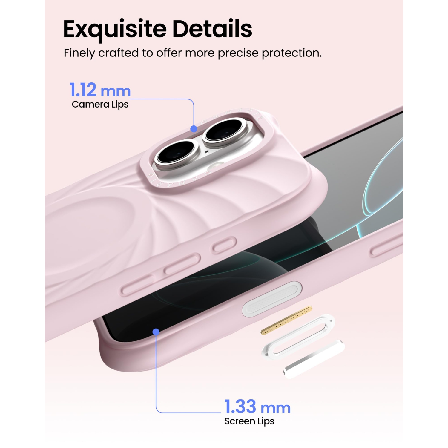 Ornarto Vortuxe pour iPhone 17, [compatible avec MagSafe/2X protection de qualité militaire contre les chutes], étui de téléphone en silicone liquide