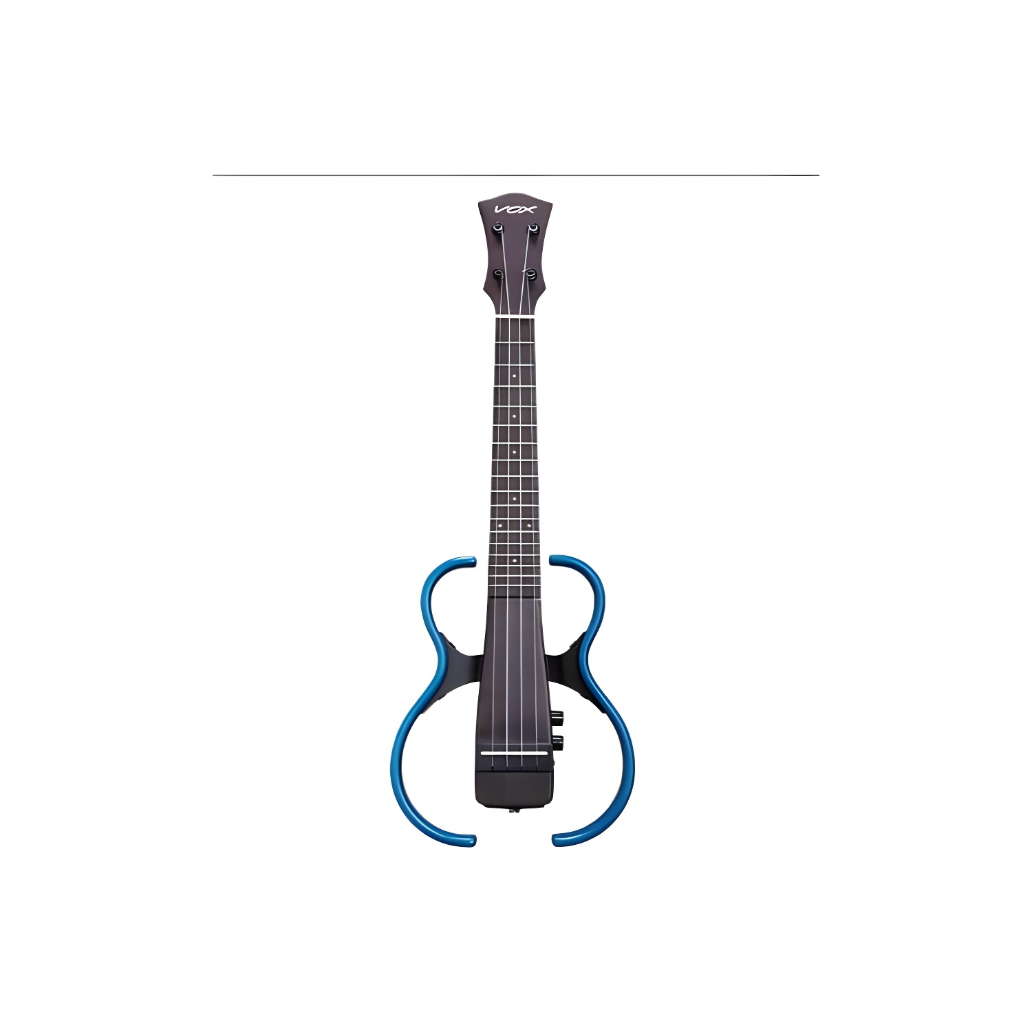 Vox Frame Ukulele With Piezo Pickup & Effects, Flame Maple Blue