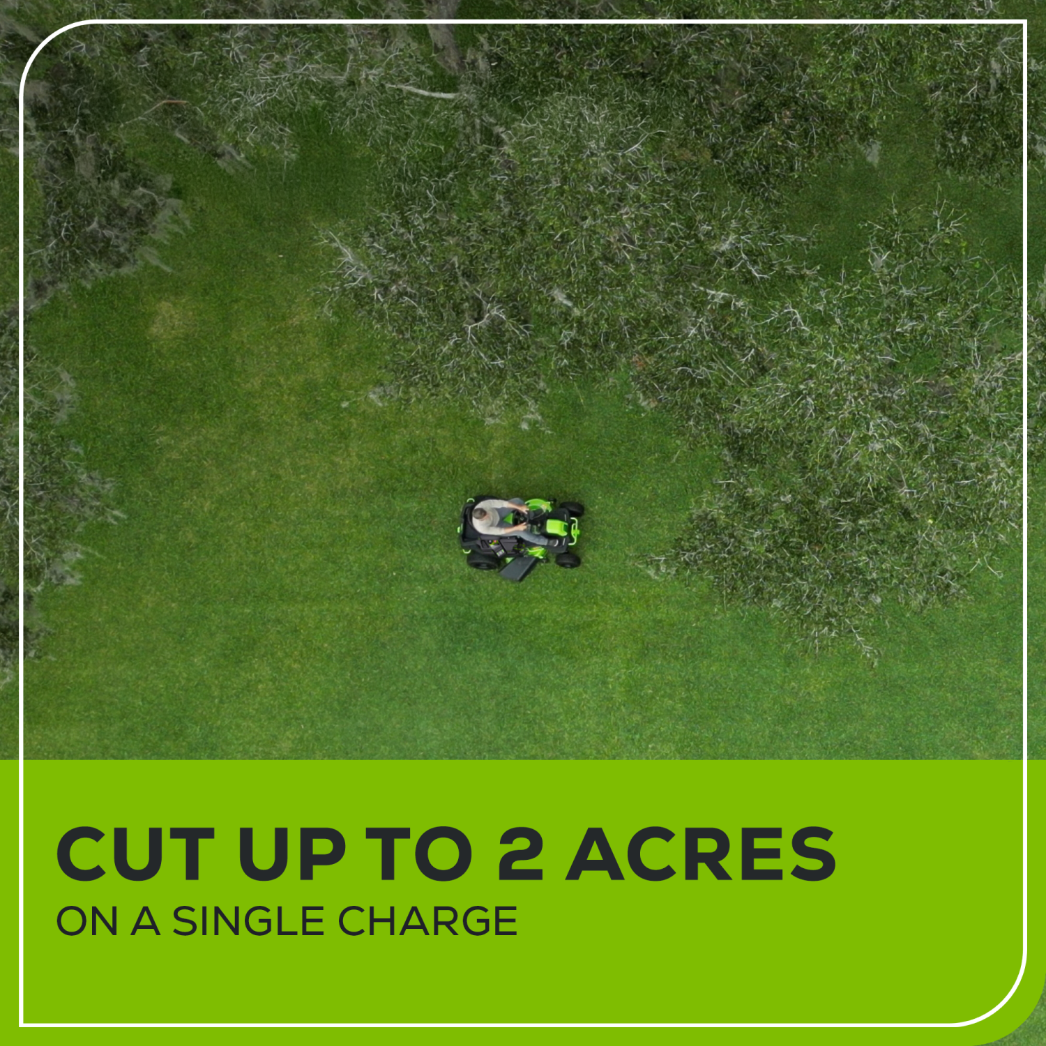 Tondeuse électrique de 42&nbsp;po Pro 80&nbsp;V de Greenworks, 4 batteries 5,0&nbsp;Ah et chargeur 600&nbsp;W inclus