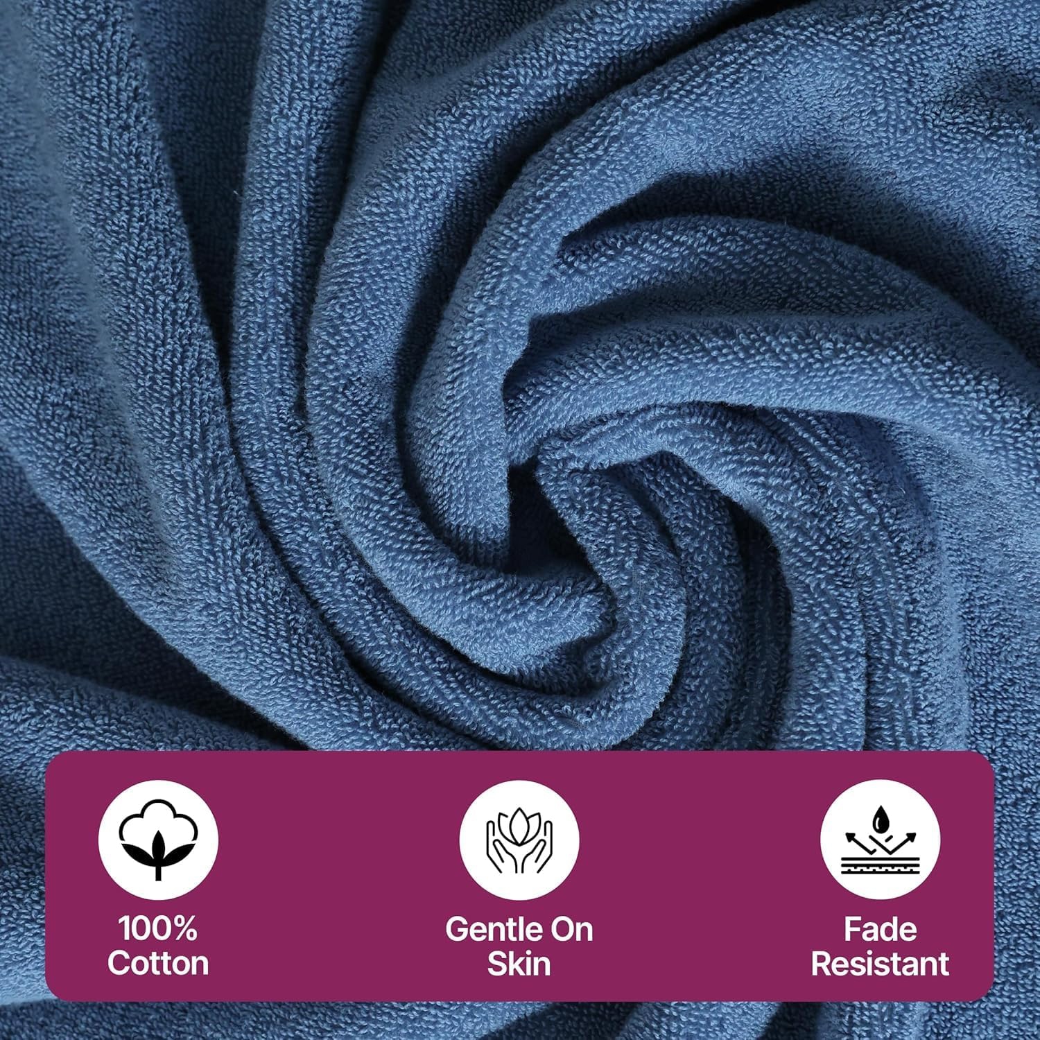 Beddora Luxury Bath Towels – 100% Cotton, Oversized 27x54, Extra Soft, Quick Dry & Super Absorbent, Hotel Spa Quality Bathroom Towels