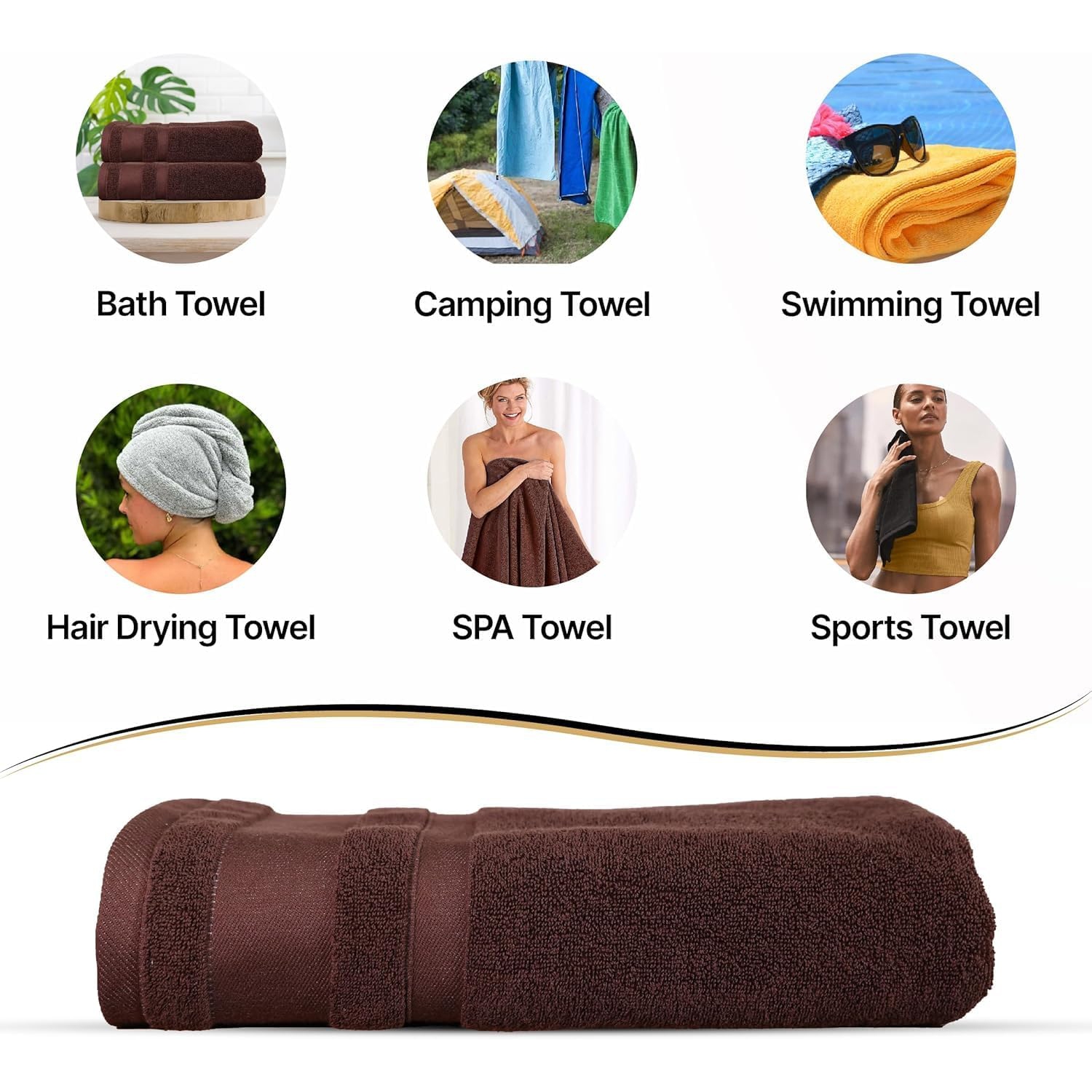 Beddora Luxury Bath Towels – 100% Cotton, Oversized 27x54, Extra Soft, Quick Dry & Super Absorbent, Hotel Spa Quality Bathroom Towels