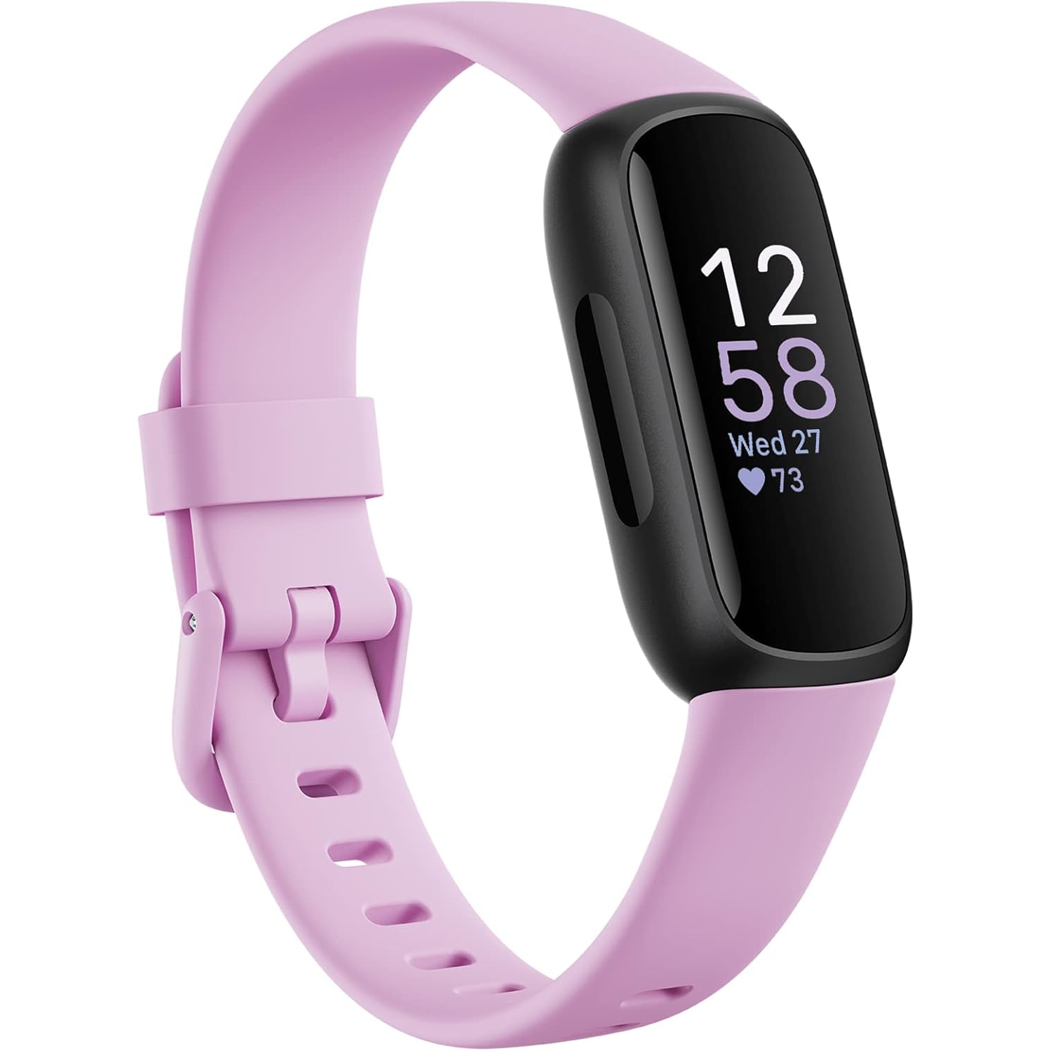 Google Fitbit Inspire 3 Fitness Tracker with Heart Rate, Sleep & Activity Tracking – Black/Lilac Bliss