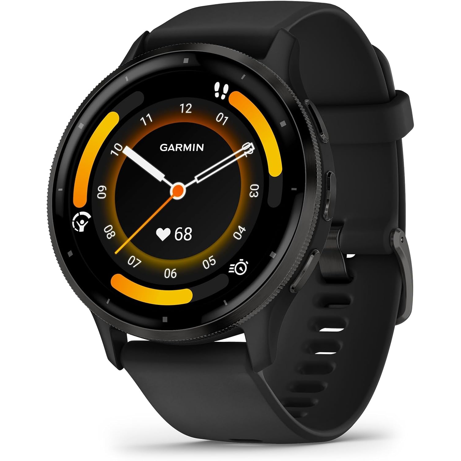 Montre intelligente Venu 3 GPS 45&nbsp;mm de Garmin - Acier inoxydable et noir - Remis à neuf (bon état)