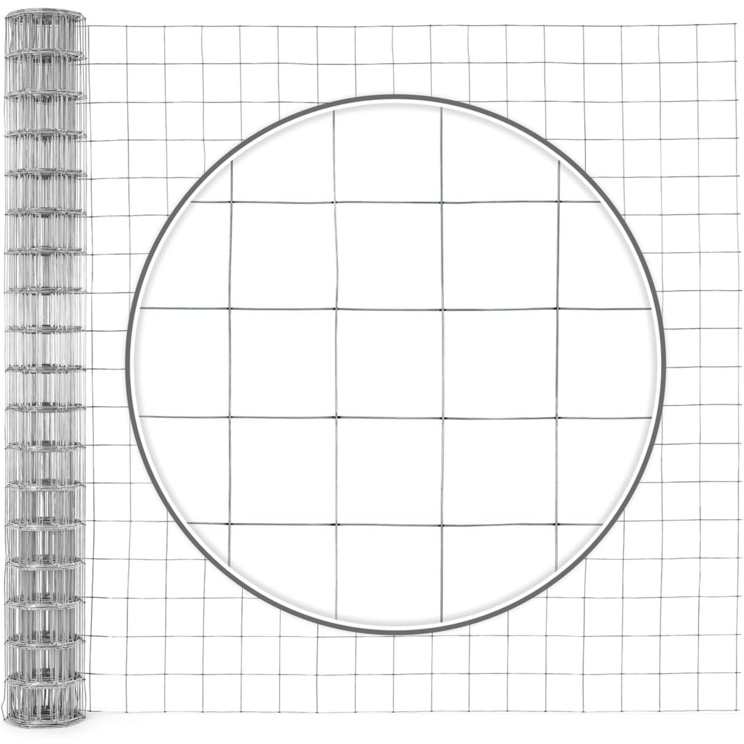 Fencer Wire Welded Wire Fence 12.5 Gauge, Galvanized Welded Fence Wire Roll, Mesh Size 4-Inch x 4-Inch,