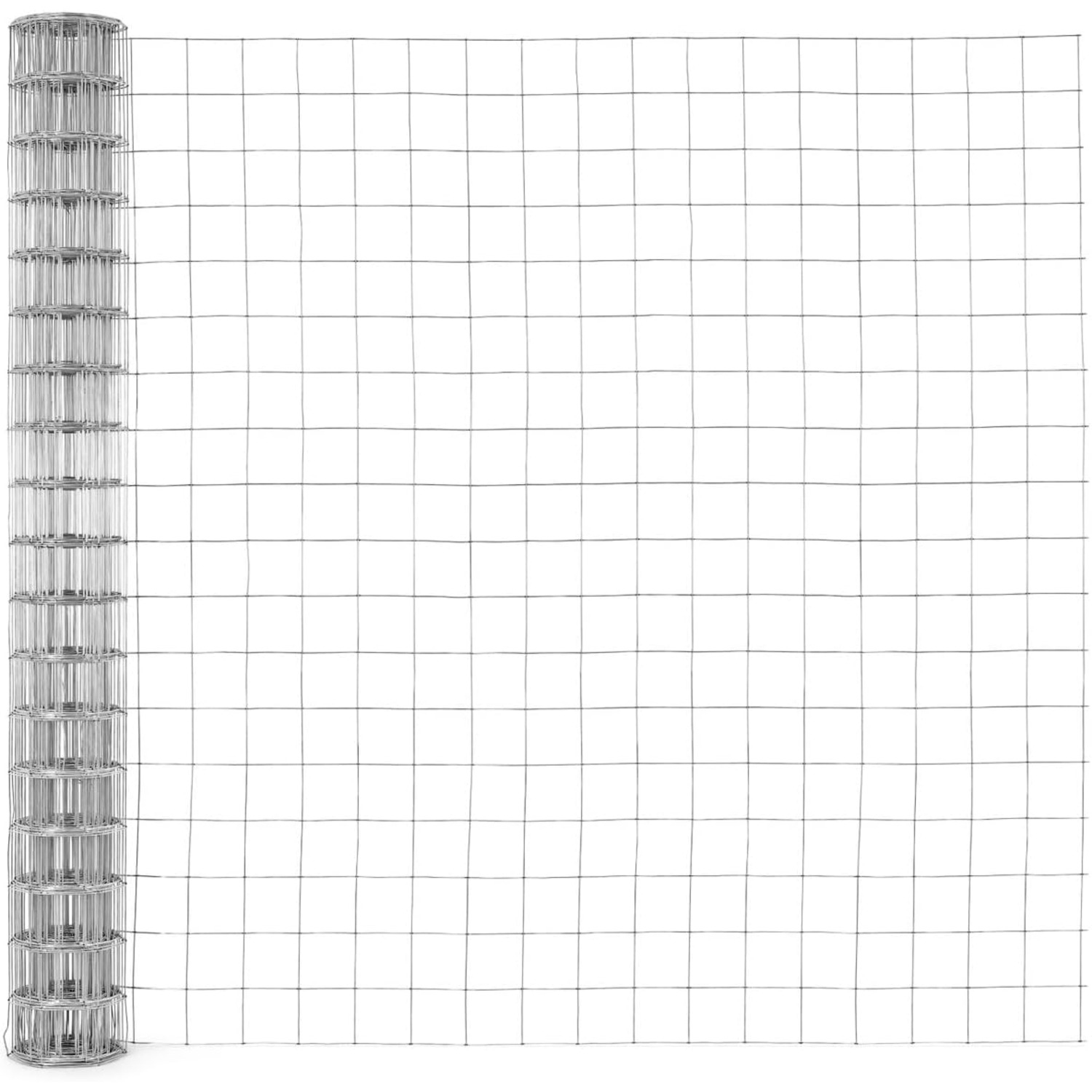 Fencer Wire Welded Wire Fence 12.5 Gauge, Galvanized Welded Fence Wire Roll, Mesh Size 4-Inch x 4-Inch