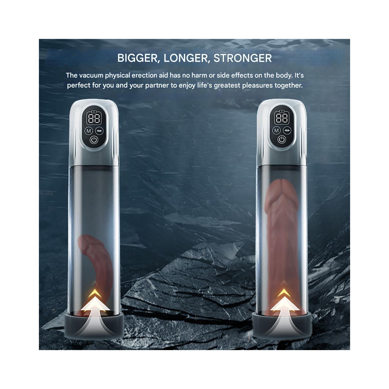 Penis Pump Electric - With Cock Ring - 5 Suction Modes - 6 Training Modes - Penis Extender - Rechargeable - Waterproof