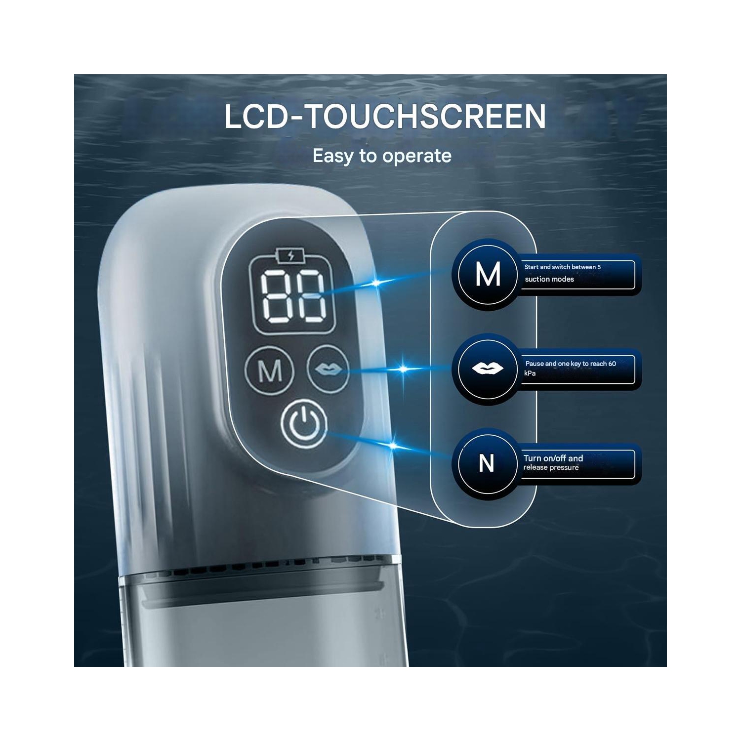 Penis Pump Electric - With Cock Ring - 5 Suction Modes - 6 Training Modes - Penis Extender - Rechargeable - Waterproof