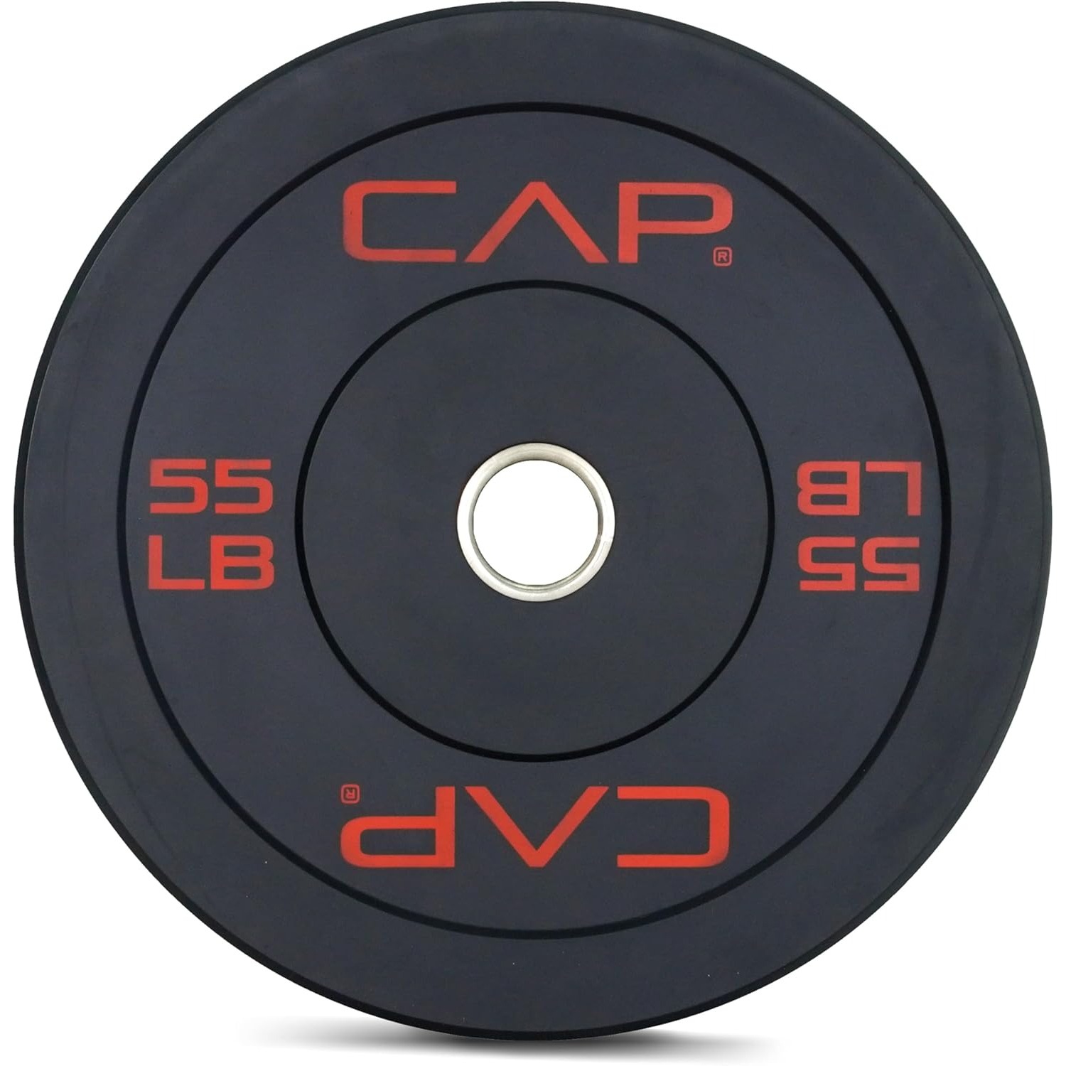 CaphaUS – Plaque d'haltérophilie olympique de 2&nbsp;po, disque en caoutchouc avec moyeu en acier pour l'haltérophilie et l'entraînement musculaire,