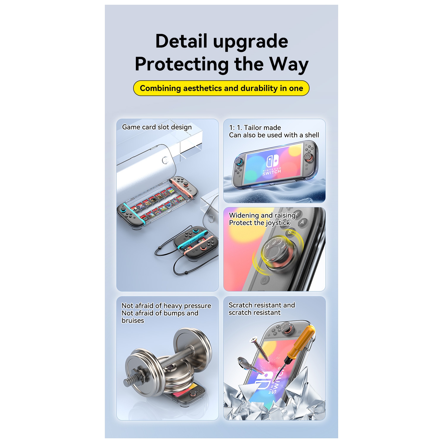 Nintendo Switch 2 New Game Card Storage Box Nintendo Switch 2 avec 2 fentes pour cartes de jeu - B02 Boîte de rangement noir transparent, seulement