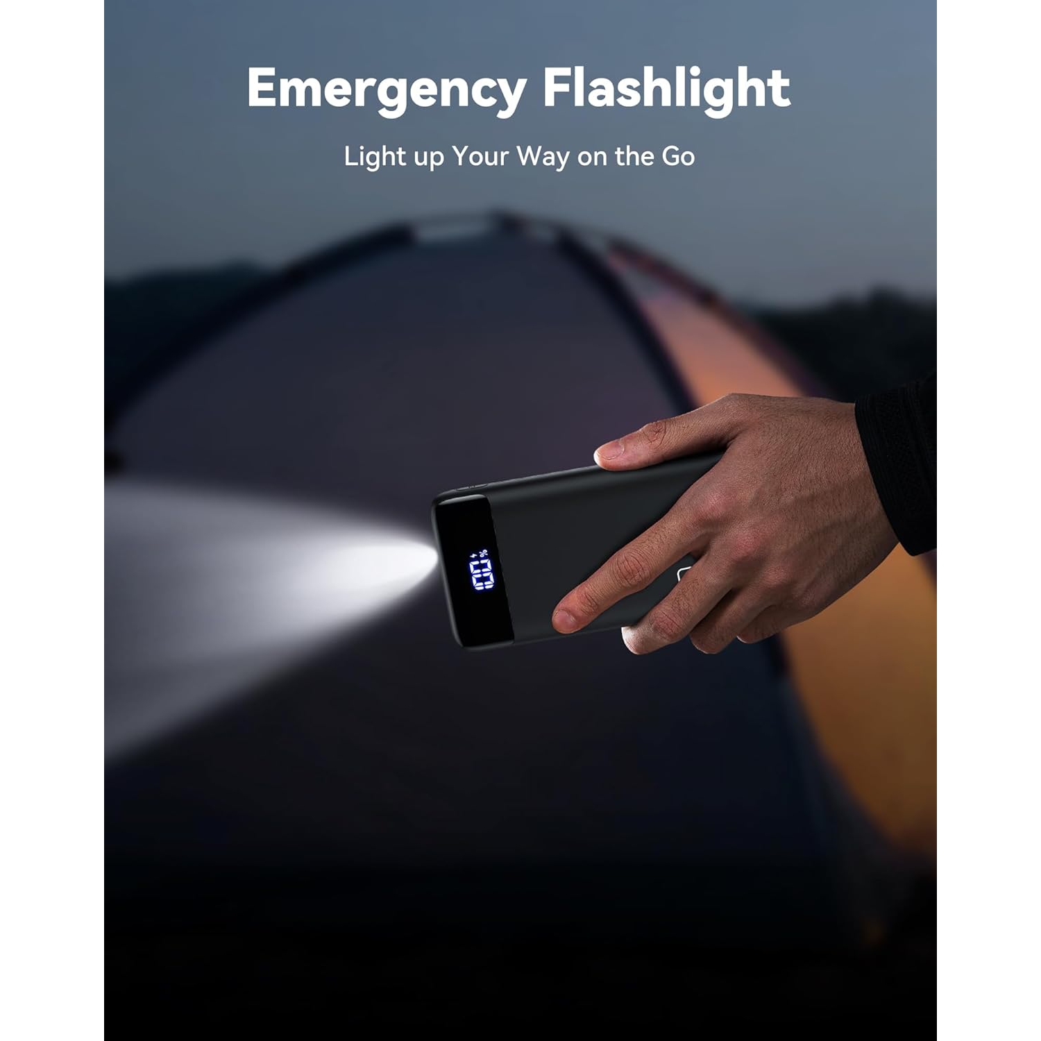 Chargeur portable USB-C à chargement rapide d'20000&nbsp;mAh, batterie externe QC4.0 QC4.0 d'22,5&nbsp;W, chargeur de téléphone avec écran DEL pour