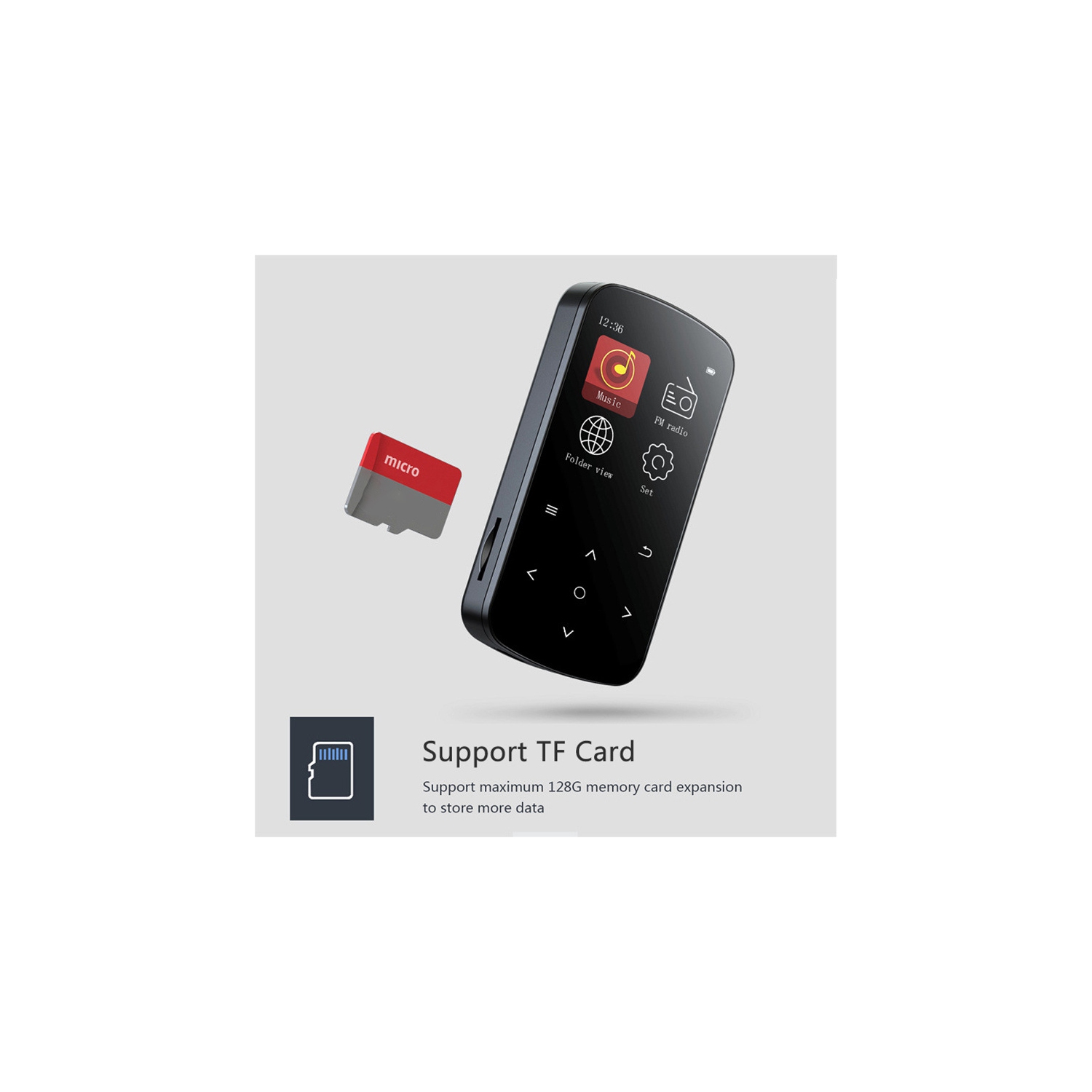 Lecteur de musique MP3 de Sony, portable style sport, Bluetooth, lecteur de musique haute-fidélité, écran tactile 16&nbsp;Go Radio FM, calendrier,