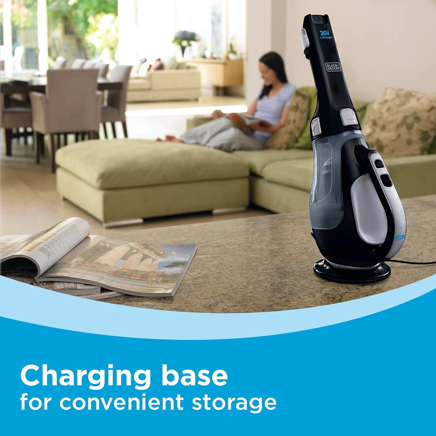 BLACK+Decker – Aspirateur à main DustBuster, sans fil, noir