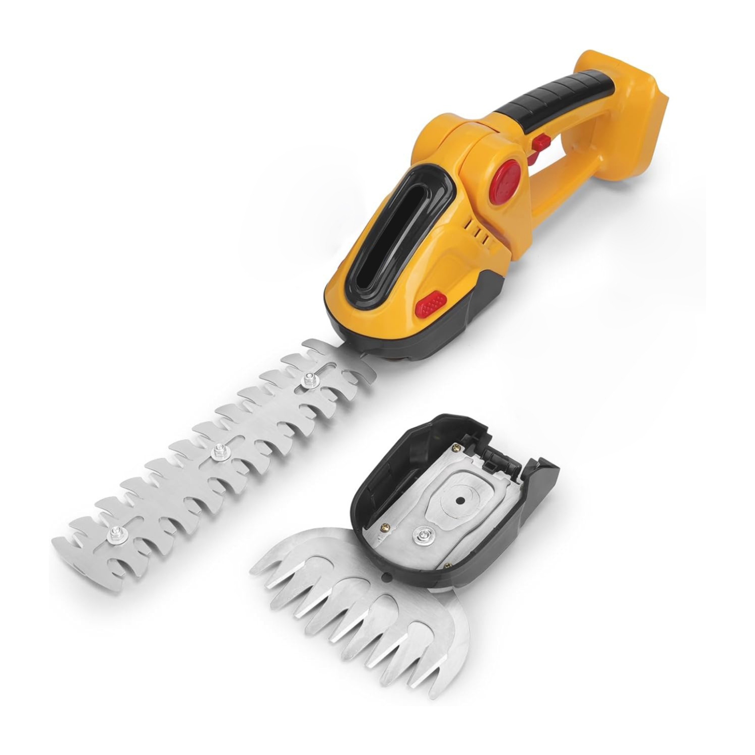 Home Cordless Electric Hedge Trimmers Lightweight Handheld Hedge Shears Lawn Trimmers Edgers Weed Eater, Twin Blade Set - Yellow