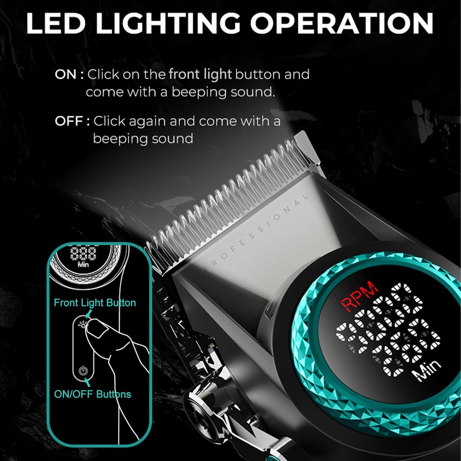 VGR V-001 Professional Hair Clipper For Men, Black